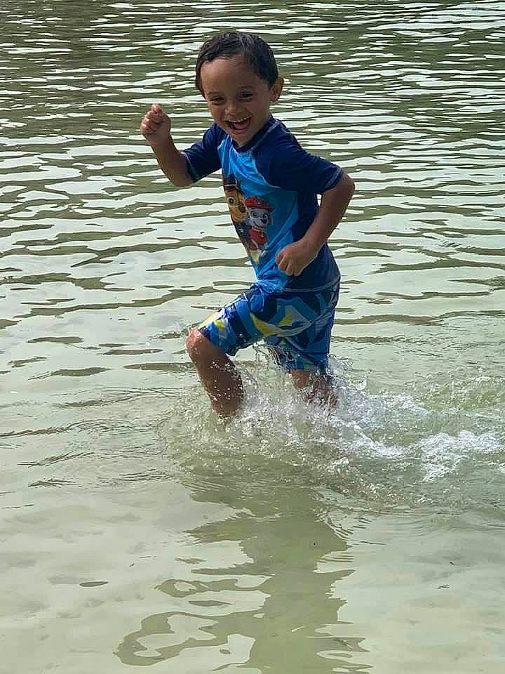 Justin joined the competition — help win amazing prizes! child, fun, happy, joy, leisure, person, play, recreation, smile, summer, toddler, vacation, water, wave