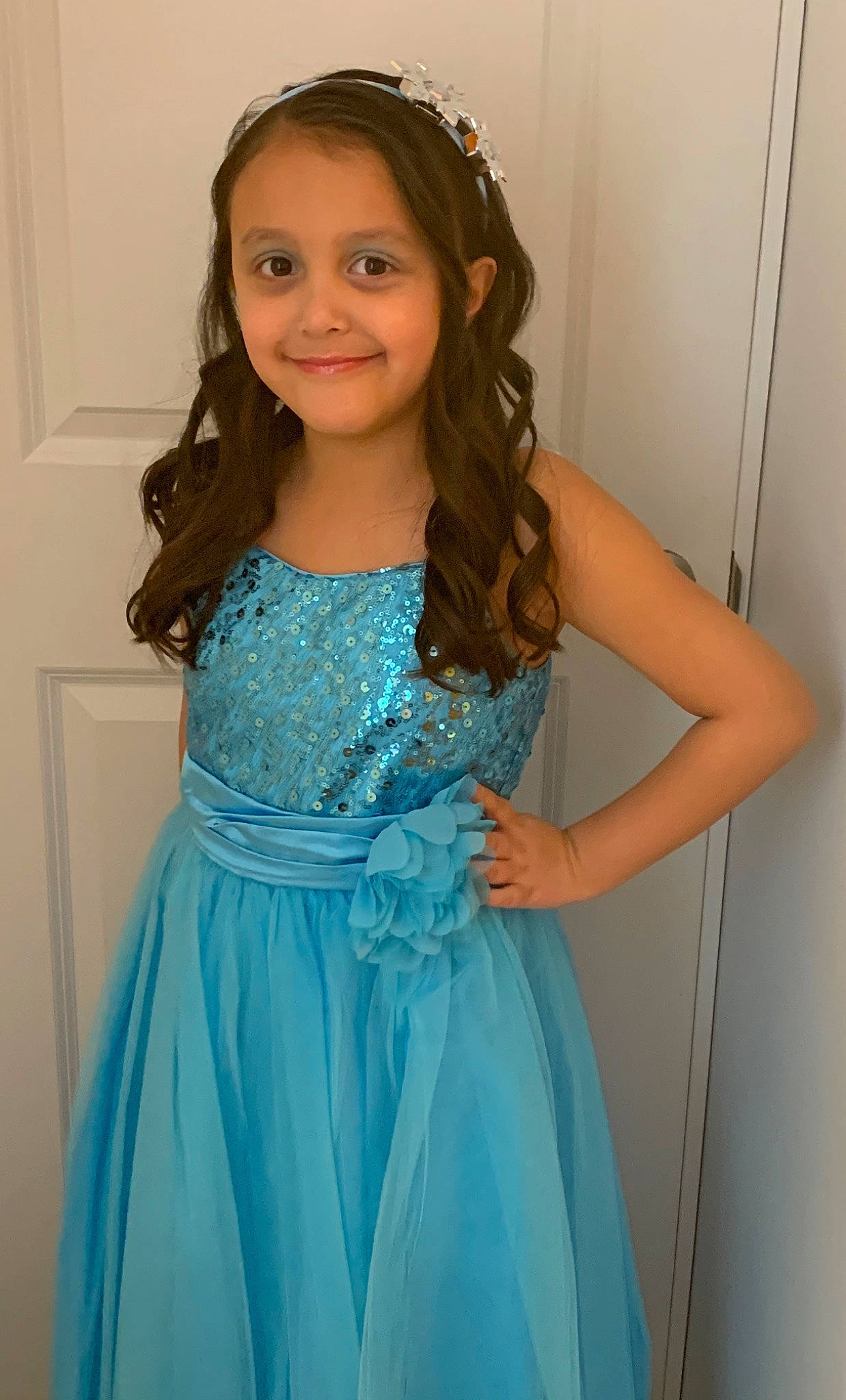 Saya joined the competition — help win amazing prizes! aqua, blue, bridal_party_dress, child, child_model, clothing, cocktail_dress, costume, day_dress, dress, fashion_design, formal_wear, hair, hair_accessory, hairstyle, iris, joy, long_hair, one_piece_garment, person