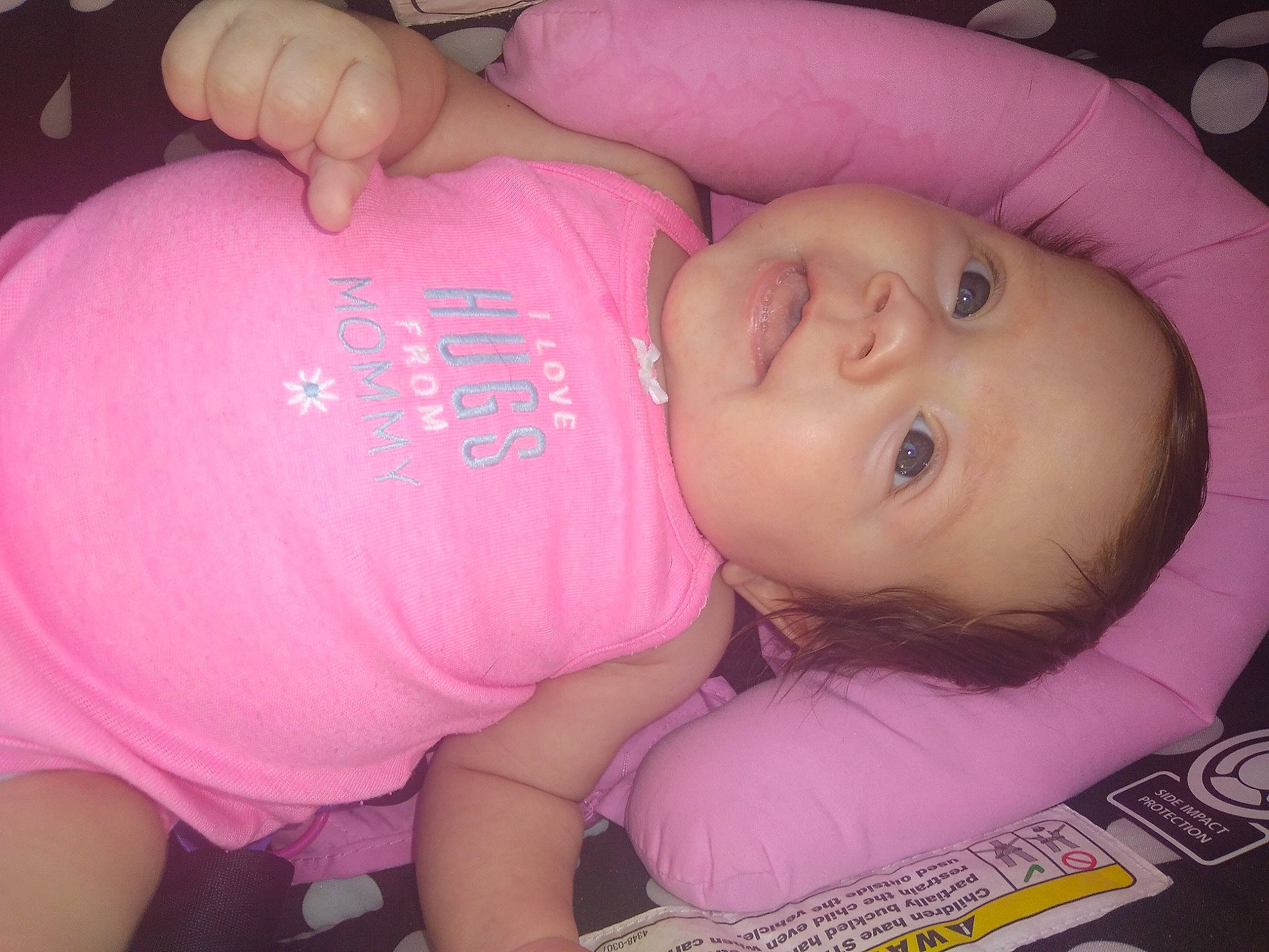 Freyja joined the competition — help win amazing prizes! baby, baby_toddler_clothing, cheek, child, comfort, ear, eye, eyebrow, finger, human, human_body, iris, lip, magenta, mouth, nose, person, pink, skin, sleeve