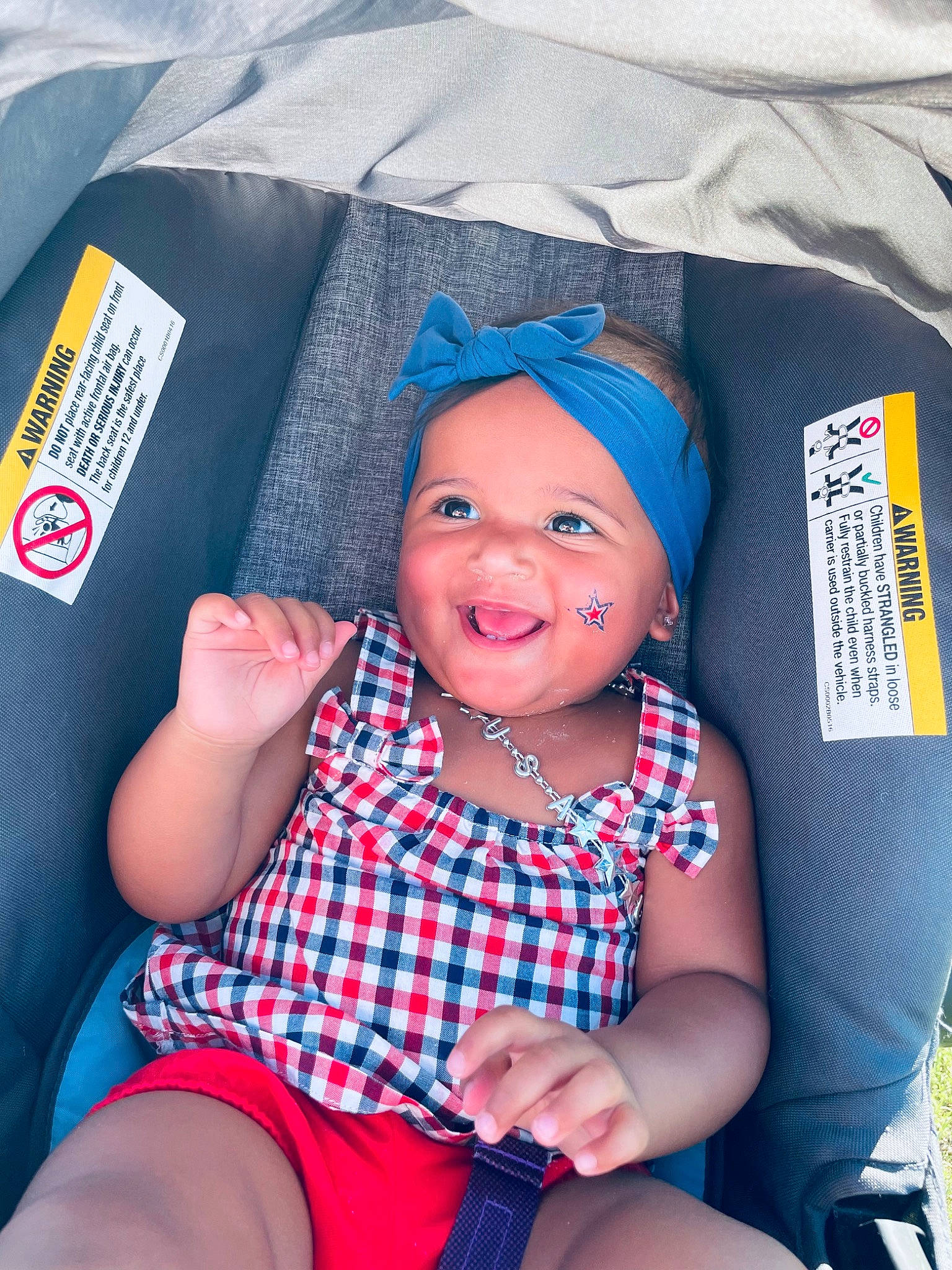 Hallie Rae is registered to the contest to win money with this photo: azure, baby_carriage, baby_toddler_clothing, beauty, comfort, cool, finger, fun, happy, headgear, headwear, joy, mouth, organ, people, person, pink, product, skin, smile