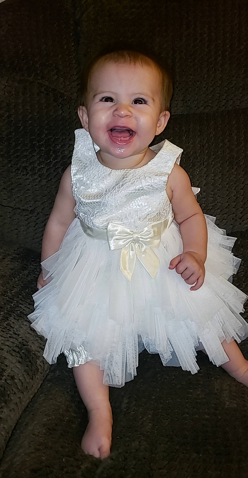 Veronica joined the competition — help win amazing prizes! baby, baby_toddler_clothing, child, child_model, clothing, costume, dress, iris, person, skin, smile, toddler