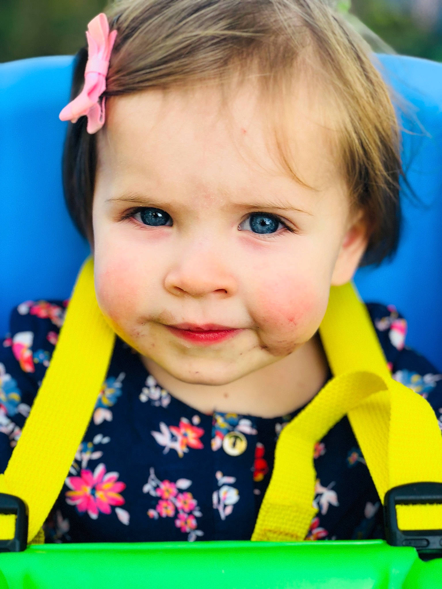 Preslee is registered to the contest to win money with this photo: baby, beauty, cheek, child, chin, eye, face, facial_expression, forehead, hair, hairstyle, head, lip, nose, person, play, product, skin, smile, toddler