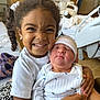 Gervonta is registered to the contest to win money with this photo: child, baby, newborn, hospital, smiling, girl, infant, bed, blanket, clothing, cute, family, holding, portrait, happy, person, indoor, love, healthcare, toddler