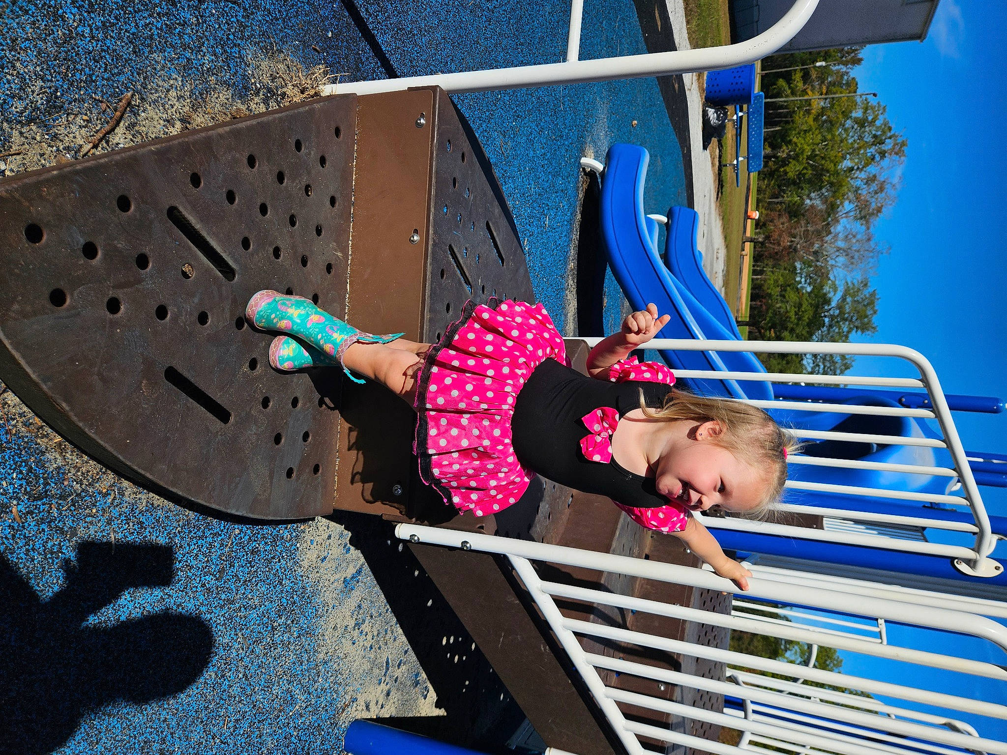 Ariya joined the competition — help win amazing prizes! blue, child, chute, city, concrete, electric_blue, fun, hat, joy, leisure, line, magenta, outdoor_play_equipment, person, playground, recreation, snapshot, sneakers, stairs, thigh