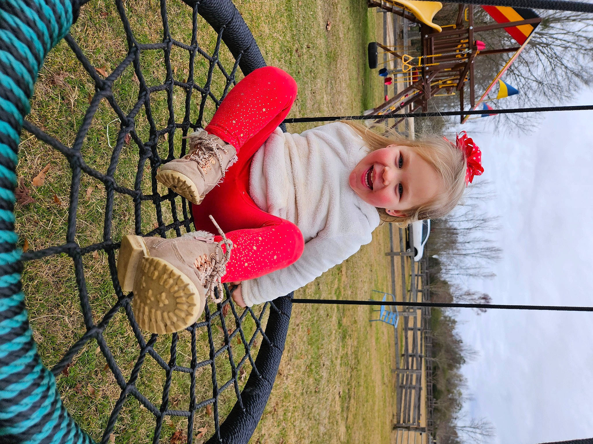 Ariya joined the competition — help win amazing prizes! art, automotive_tire, automotive_wheel_system, basket, bicycle_tire, child, circle, fun, grass, happy, joy, leisure, net, people_in_nature, person, public_space, sky, smile, tire, toddler