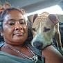 Chubby joined the competition — help win amazing prizes! animal, brown_skin, calm, car_interior, casual, closeup, comfort, companion, dog, earrings, face, friendship, indoor, natural_light, necklace, person, pet, relaxed, selfie, short_hair