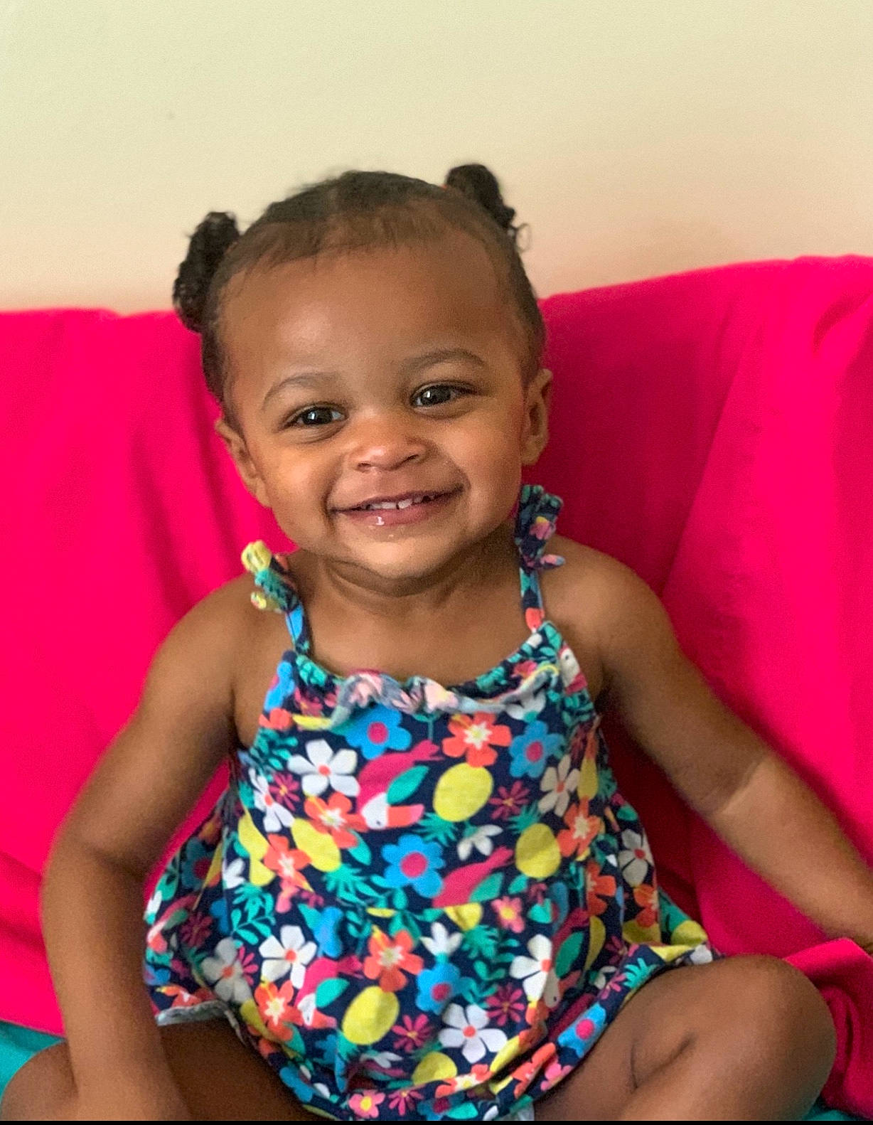 Skylar is registered to the contest to win money with this photo: cheek, child, joy, person, sitting, smile, toddler