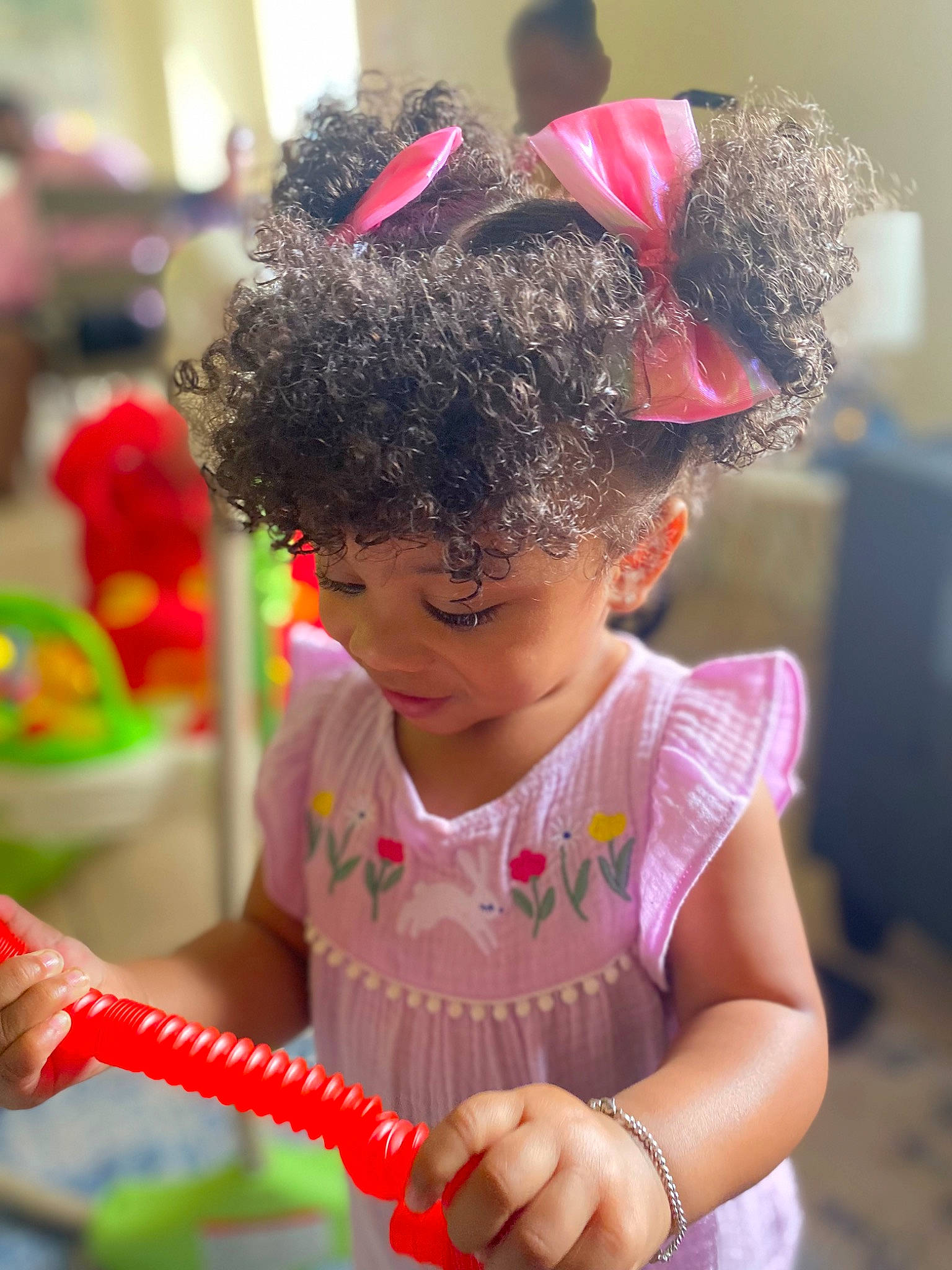 Kinsley joined the competition — help win amazing prizes! adaptation, baby_toddler_clothing, child, event, eyewear, facial_expression, fun, happy, human, leisure, magenta, organ, people, person, photograph, pink, red, snapshot, summer, toddler
