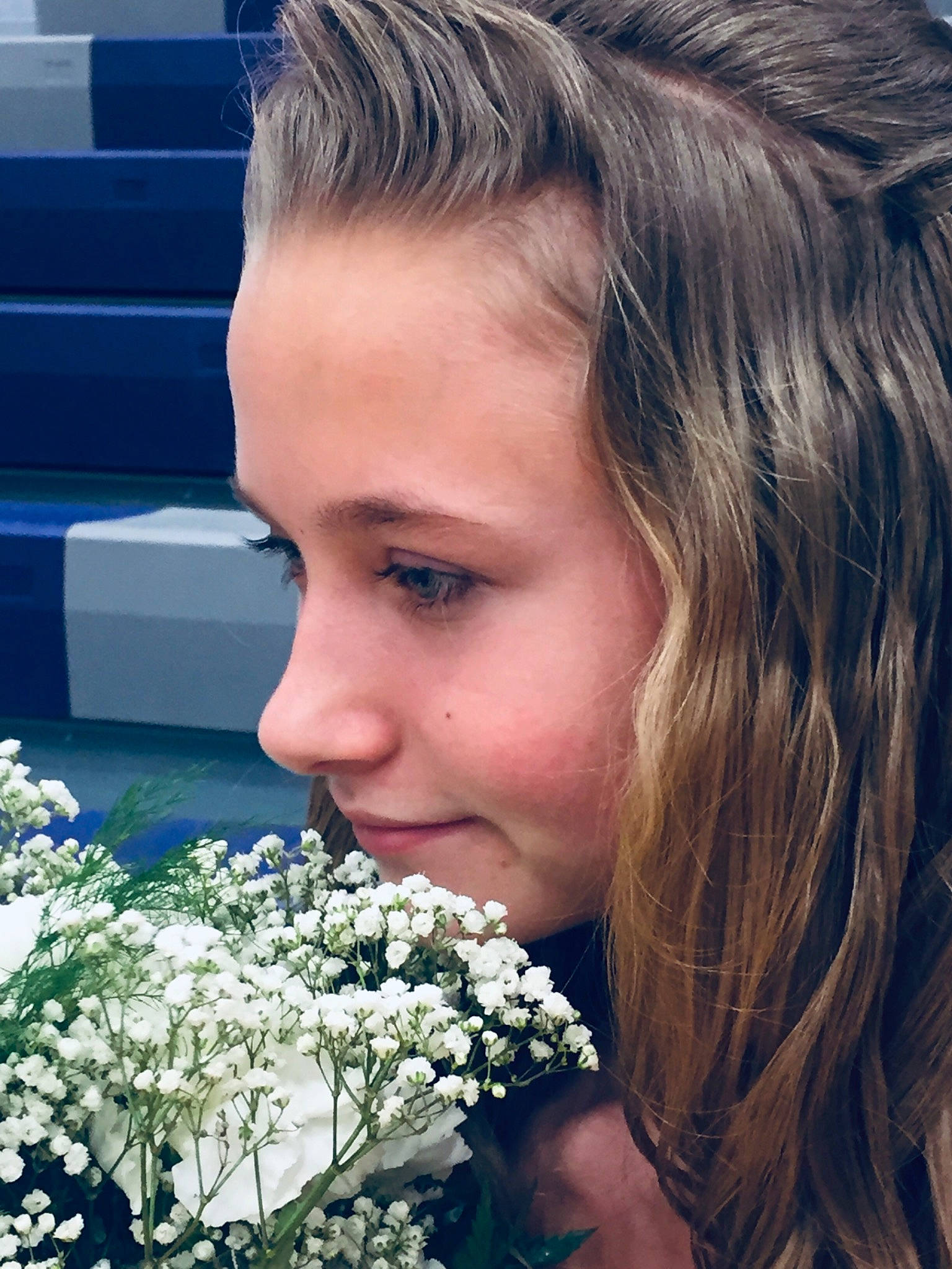 Shaylin joined the competition — help win amazing prizes! beauty, blond, brown_hair, chin, eye, face, flower, forehead, hair, hairstyle, joy, long_hair, nose, person, plant, smile