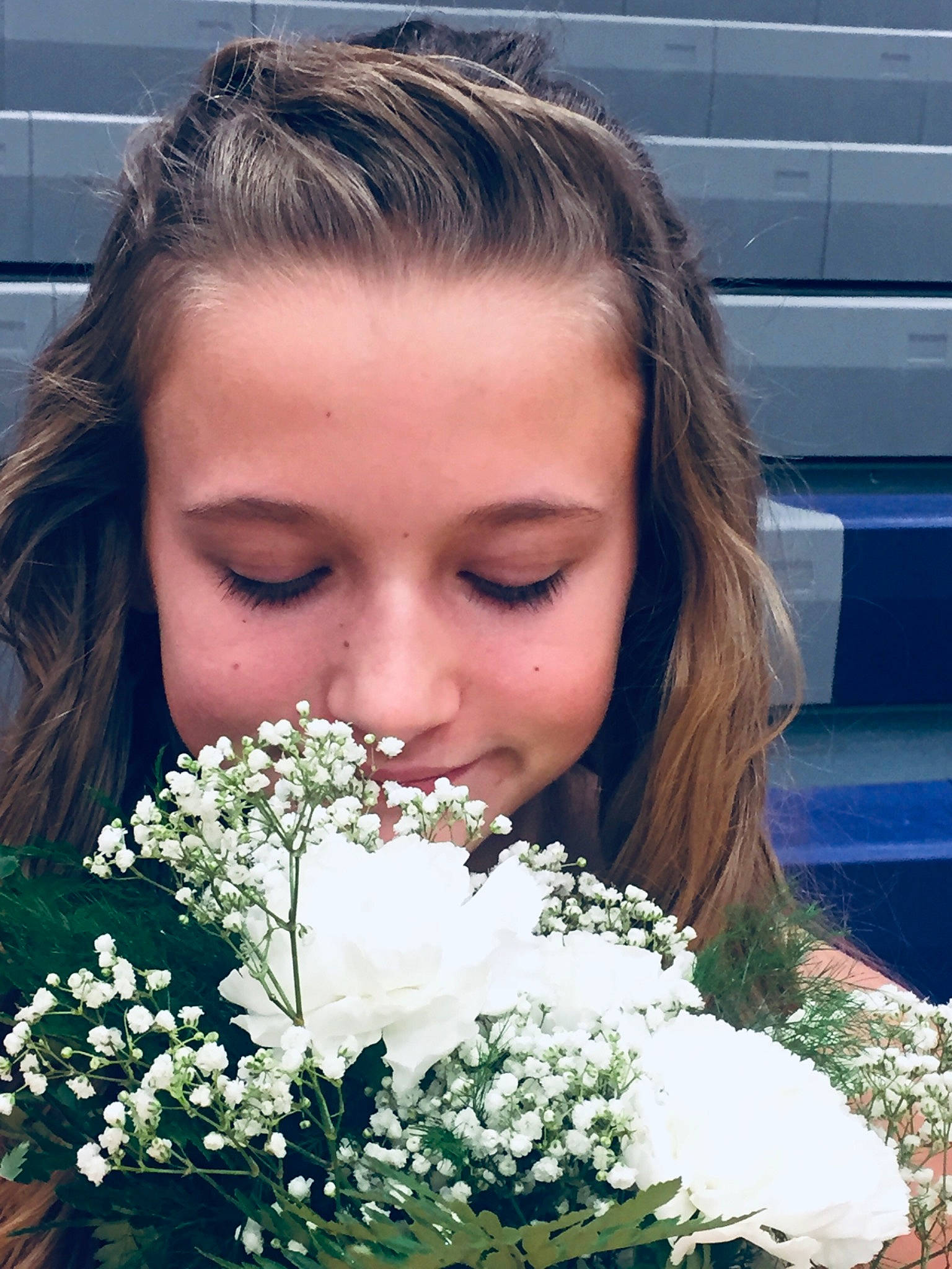 Shaylin is registered to the contest to win money with this photo: bouquet, bride, cut_flowers, floral_design, floristry, flower, flower_arranging, gardenia, hair_accessory, happy, lip, nose, person, plant, smile