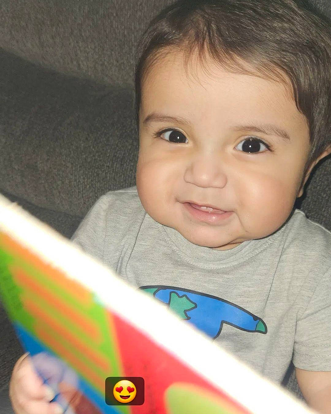 Damian joined the competition — help win amazing prizes! baby, baby_playing_with_toys, baby_products, baby_toddler_clothing, cheek, child, ear, eyelash, facial_expression, fun, happy, human_body, iris, joy, lip, nose, people, person, product, sitting