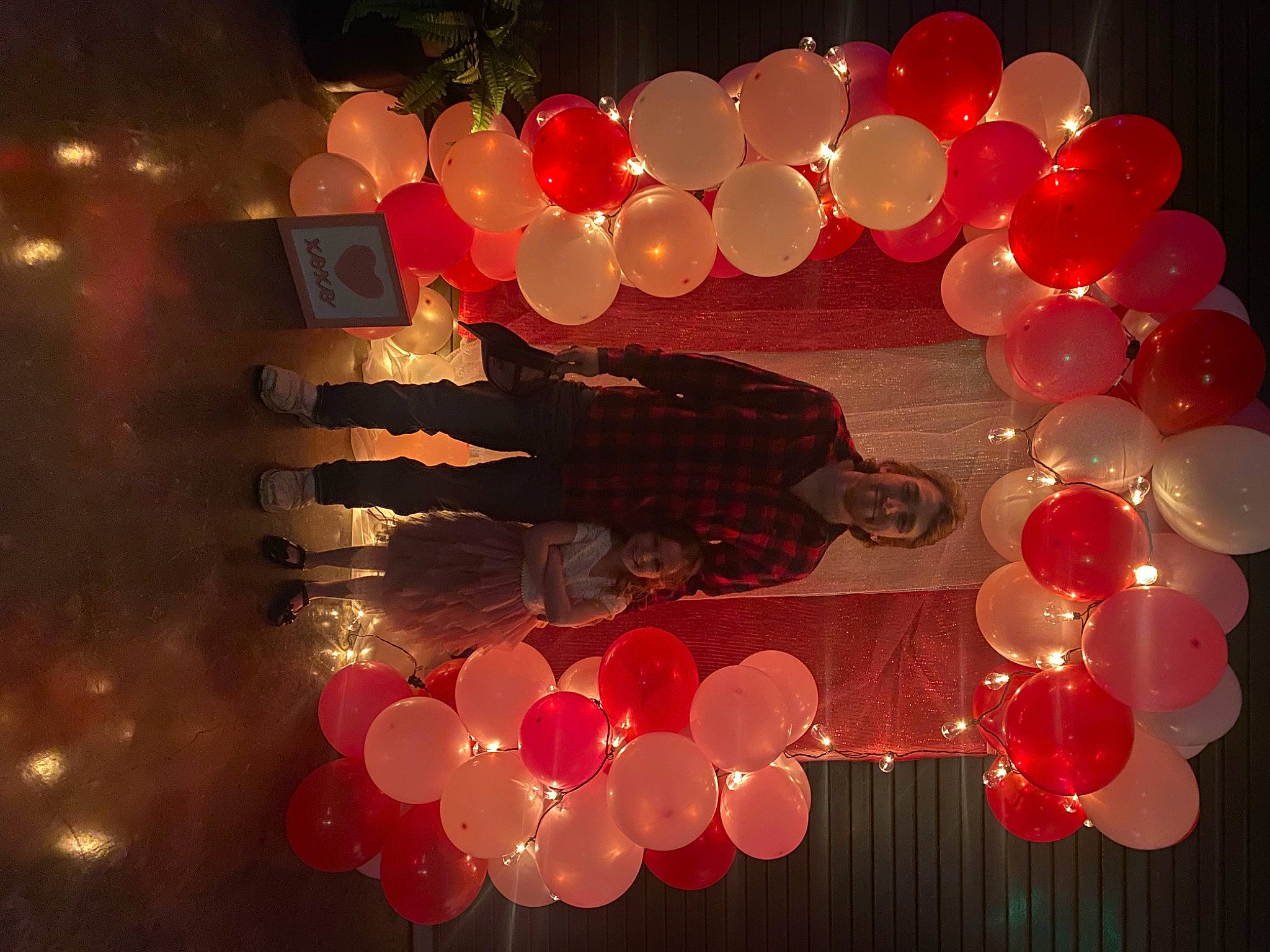 Kendall joined the competition — help win amazing prizes! balloon, beauty, ceiling, circle, decoration, event, fun, happy, joy, light, lighting, magenta, material_property, night, orange, party_supply, peach, person, pink, red