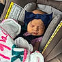 Oaklynn joined the competition — help win amazing prizes! baby, sleeping, car_seat, blanket, headband, bow, pink_clothing, infant, child, cozy, cute, seatbelt, safety, indoor, closeup, newborn, adorable, peaceful, resting, soft