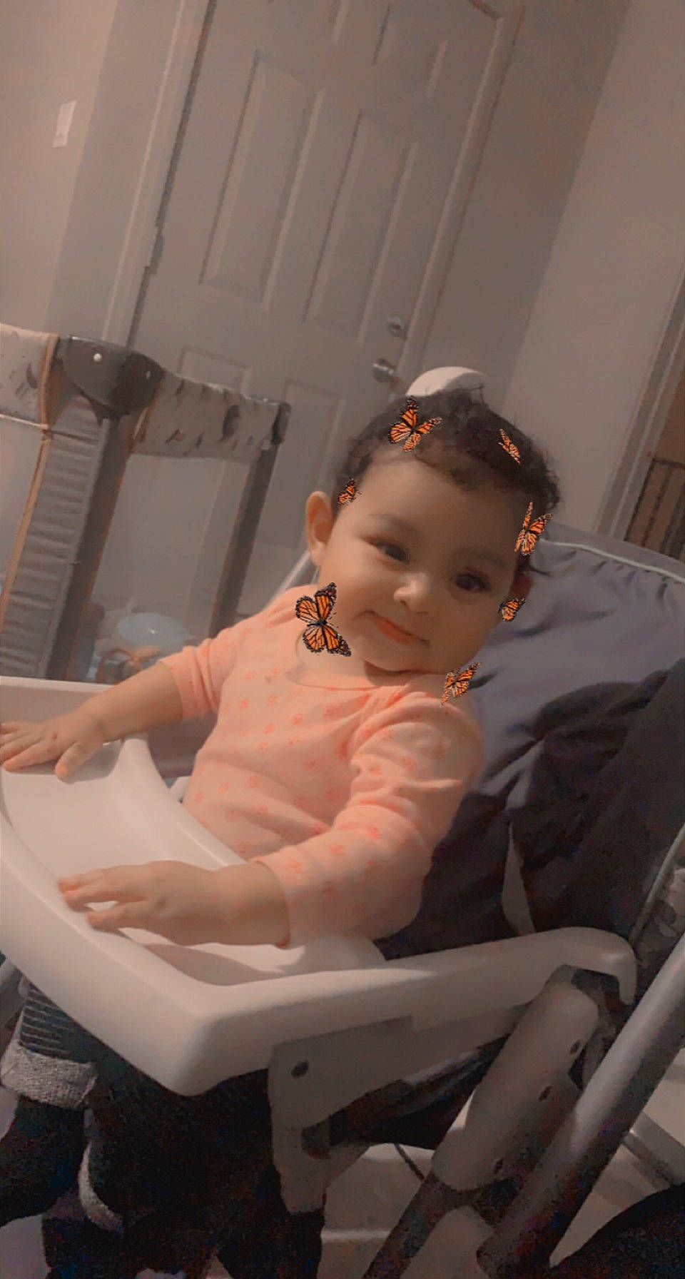 Jazmine is registered to the contest to win money with this photo: baby, baby_products, baby_toddler_clothing, chair, child, comfort, ear, event, flash_photography, fun, happy, head, headband, jewellery, lap, mouth, person, shoulder, sitting, smile