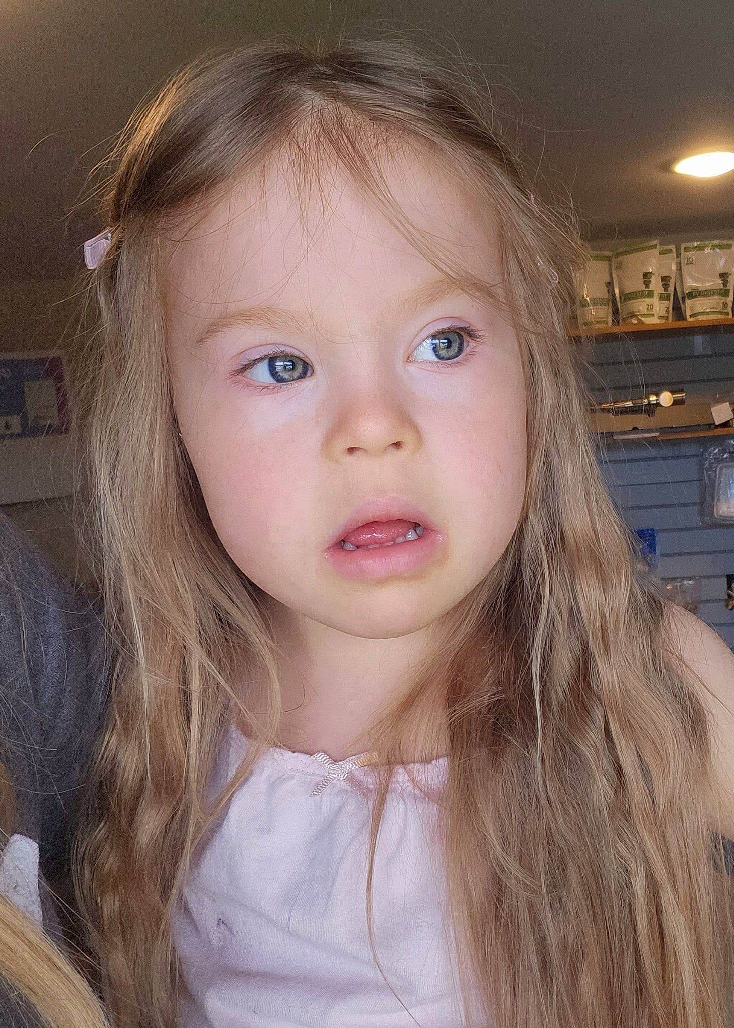 Olivia is registered to the contest to win money with this photo: bangs, blond, brown_hair, cheek, chin, ear, eyebrow, eyelash, flash_photography, fun, happy, iris, jaw, layered_hair, lip, long_hair, nose, person, skin, step_cutting