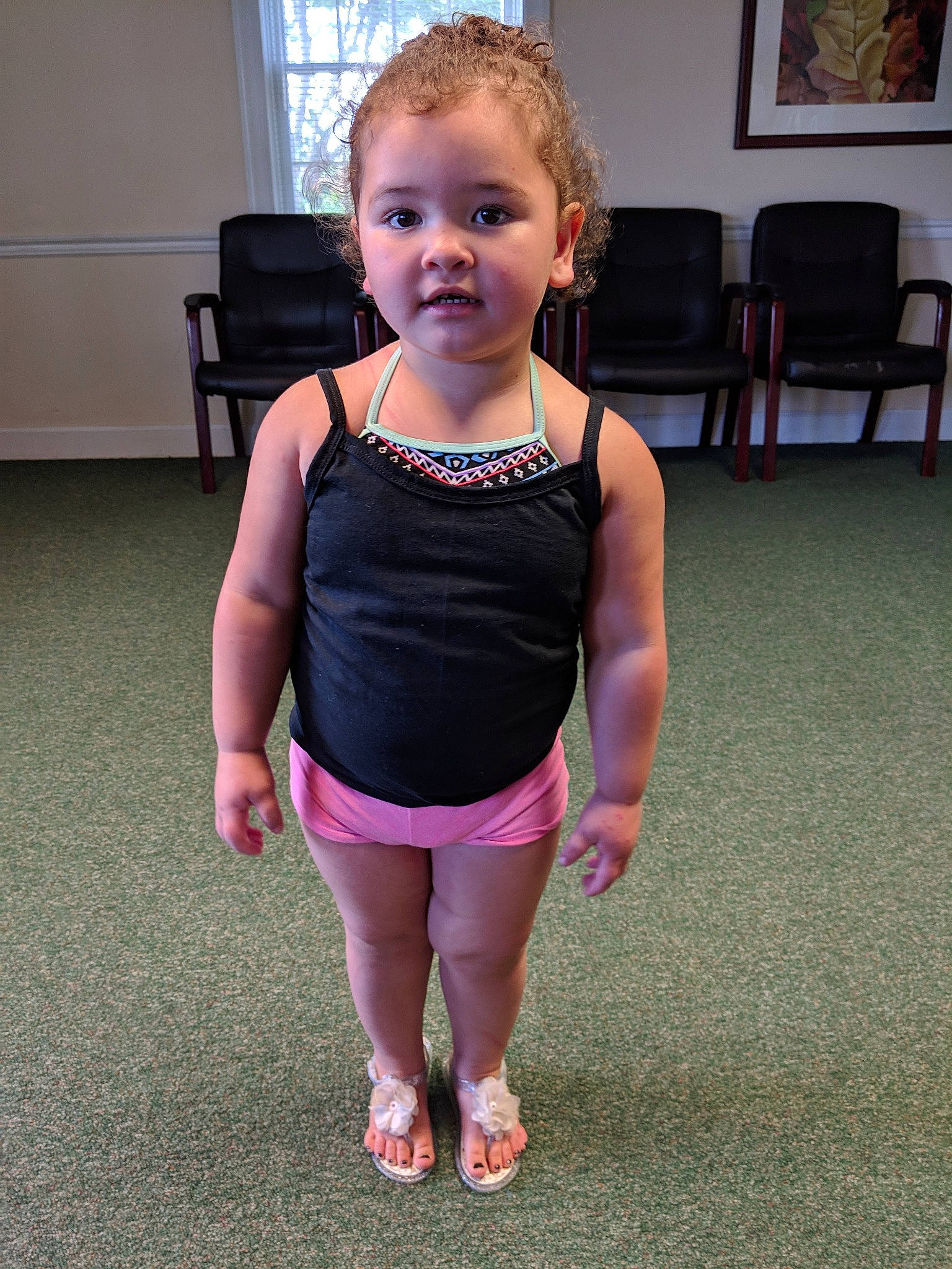 Carmella joined the competition — help win amazing prizes! arm, baby, child, clothing, dance, face, flooring, footwear, head, joint, leg, leotard, person, pink, shoe, shoulder, skin, sportswear, standing, toddler