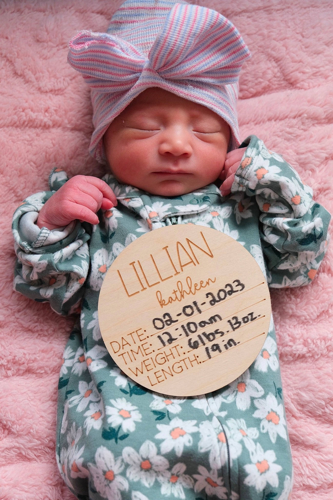 Lillian joined the competition — help win amazing prizes! baby, baby_products, baby_toddler_clothing, beauty, cap, child, face, happy, headwear, linens, mammal, outerwear, pattern, people, person, pink, product, skin, sleeve, textile