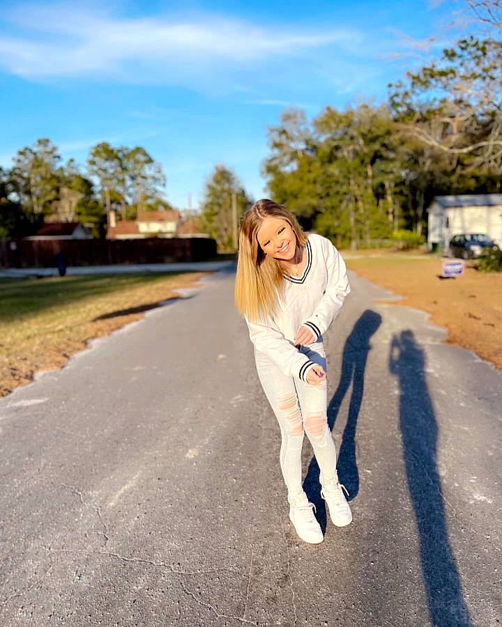 Lacie joined the competition — help win amazing prizes! asphalt, cloud, daytime, electric_blue, flash_photography, grass, happy, human_leg, joy, knee, landscape, long_hair, people_in_nature, person, plant, road, road_surface, sky, street_fashion, sunlight