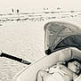 baby, beach, stroller, sleeping, sand, water, sea, people, ocean, infant, relaxation, sunlight, outdoor, vacation, child, calm, summer, parenting, nature, serene
