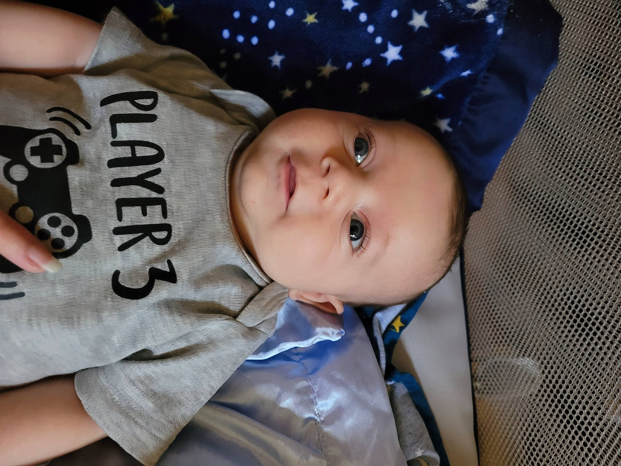 Ryan is registered to the contest to win money with this photo: baby, baby_toddler_clothing, cheek, child, dress_shirt, electric_blue, hat, person, sleeve, tie, toddler, wrist