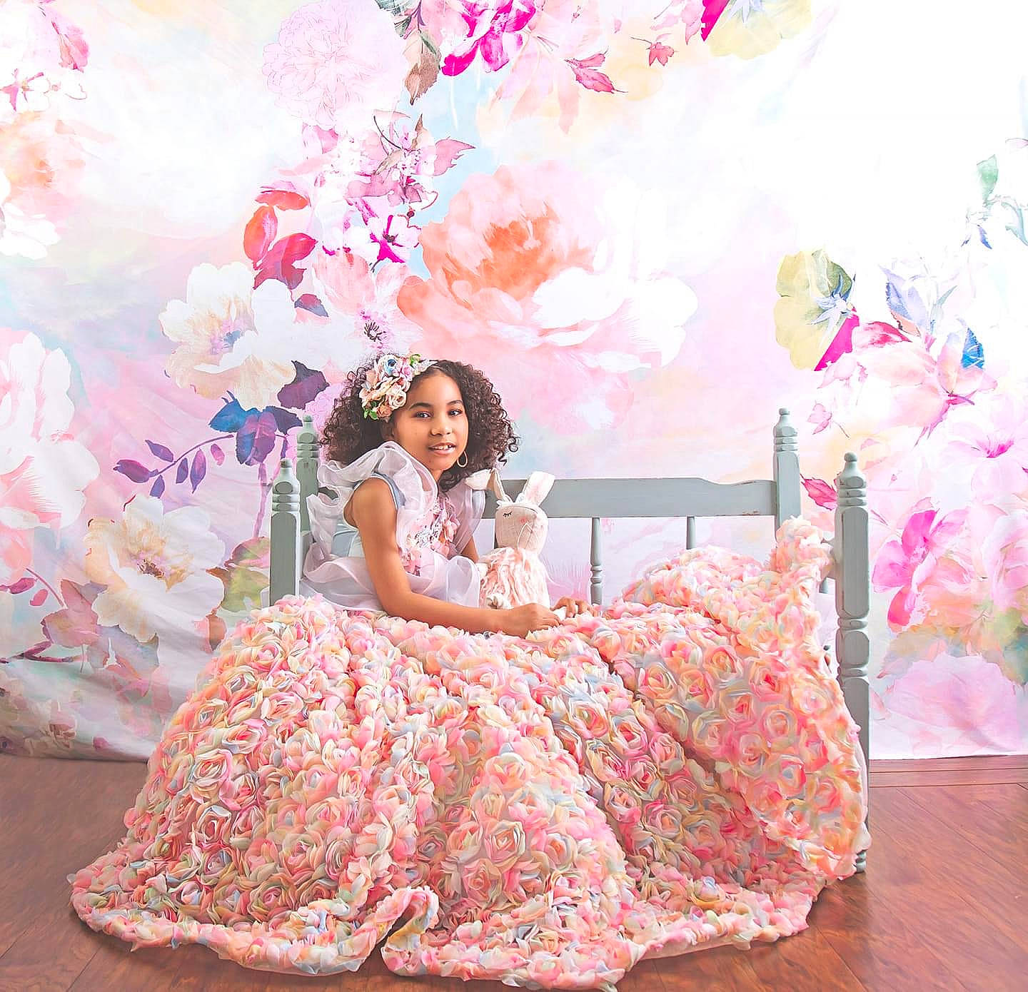 Shayla Dang is registered to the contest to win money with this photo: blossom, day_dress, dress, embellishment, event, fashion_design, flower, formal_wear, gown, happy, joy, leisure, magenta, pattern, peach, people_in_nature, person, petal, pink, plant