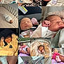 newborn, baby, sleeping, hospital, parents, blanket, car_seat, feet, knitted_hat, pacifier, bed, crib, family, pink, white_clothing, cozy, portrait, indoor, infant, cute