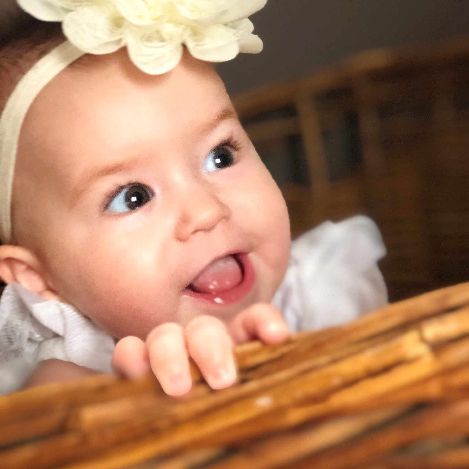 Kambree joined the competition — help win amazing prizes! baby, cheek, child, chin, ear, face, hair_accessory, head, headgear, headpiece, nose, person, skin, smile, toddler