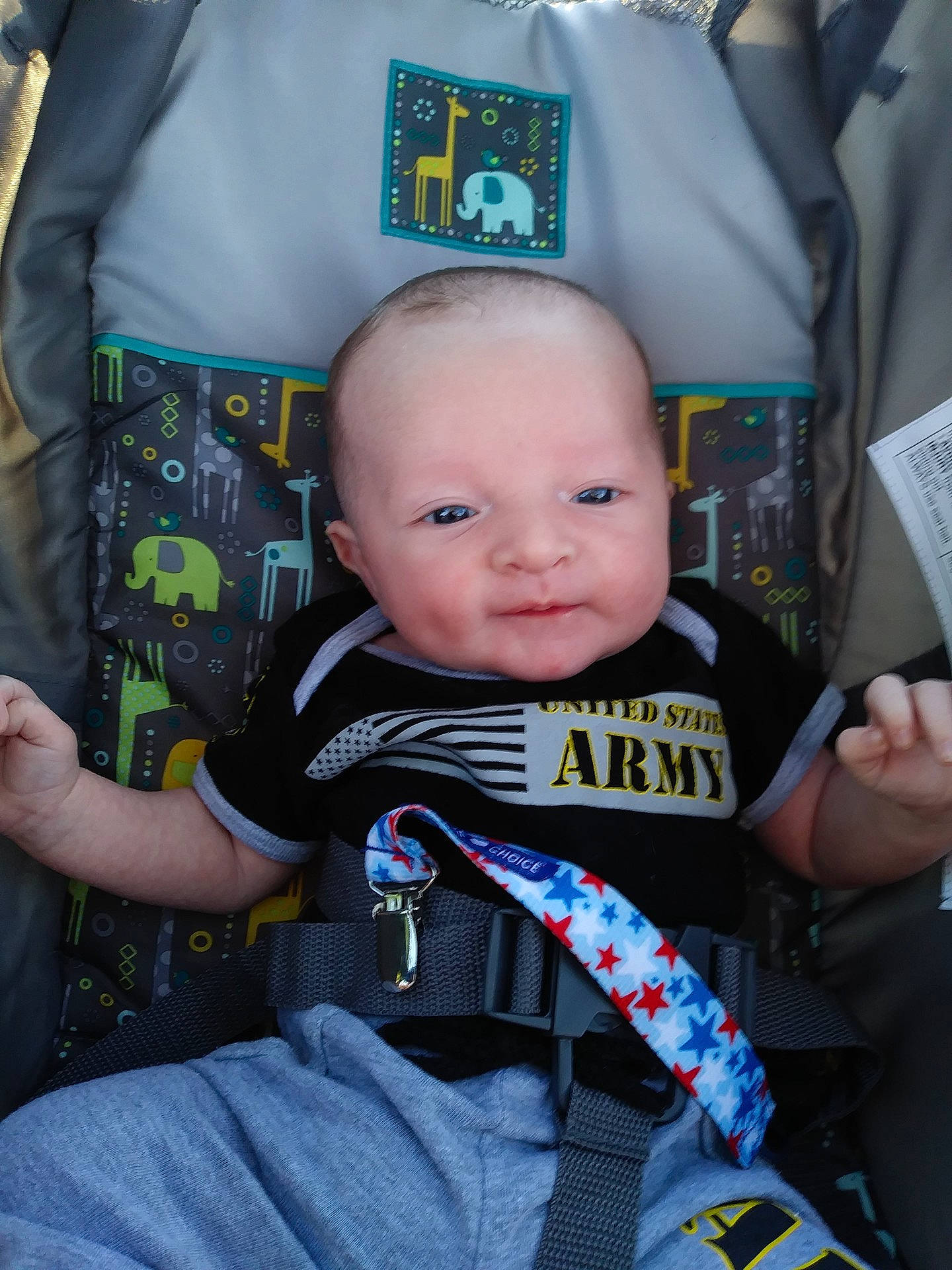 Brycen is registered to the contest to win money with this photo: baby_carriage, baby_products, boy, car_seat, child, day, fun, infant, person, product, smile, toddler