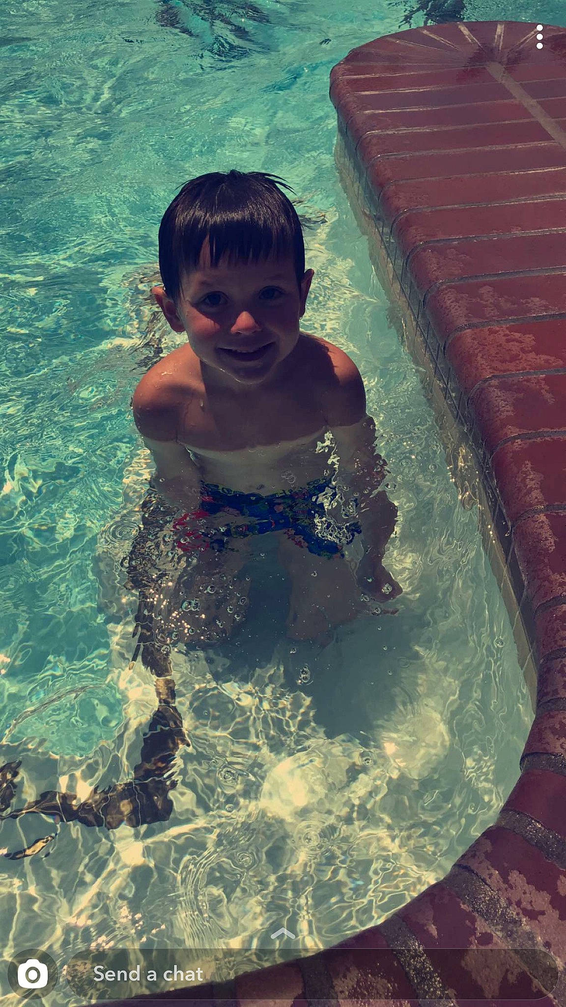 Brayden is registered to the contest to win money with this photo: child, fun, happy, joy, leisure, person, recreation, skin, smile, summer, swimming, swimming_pool, toddler, vacation, water
