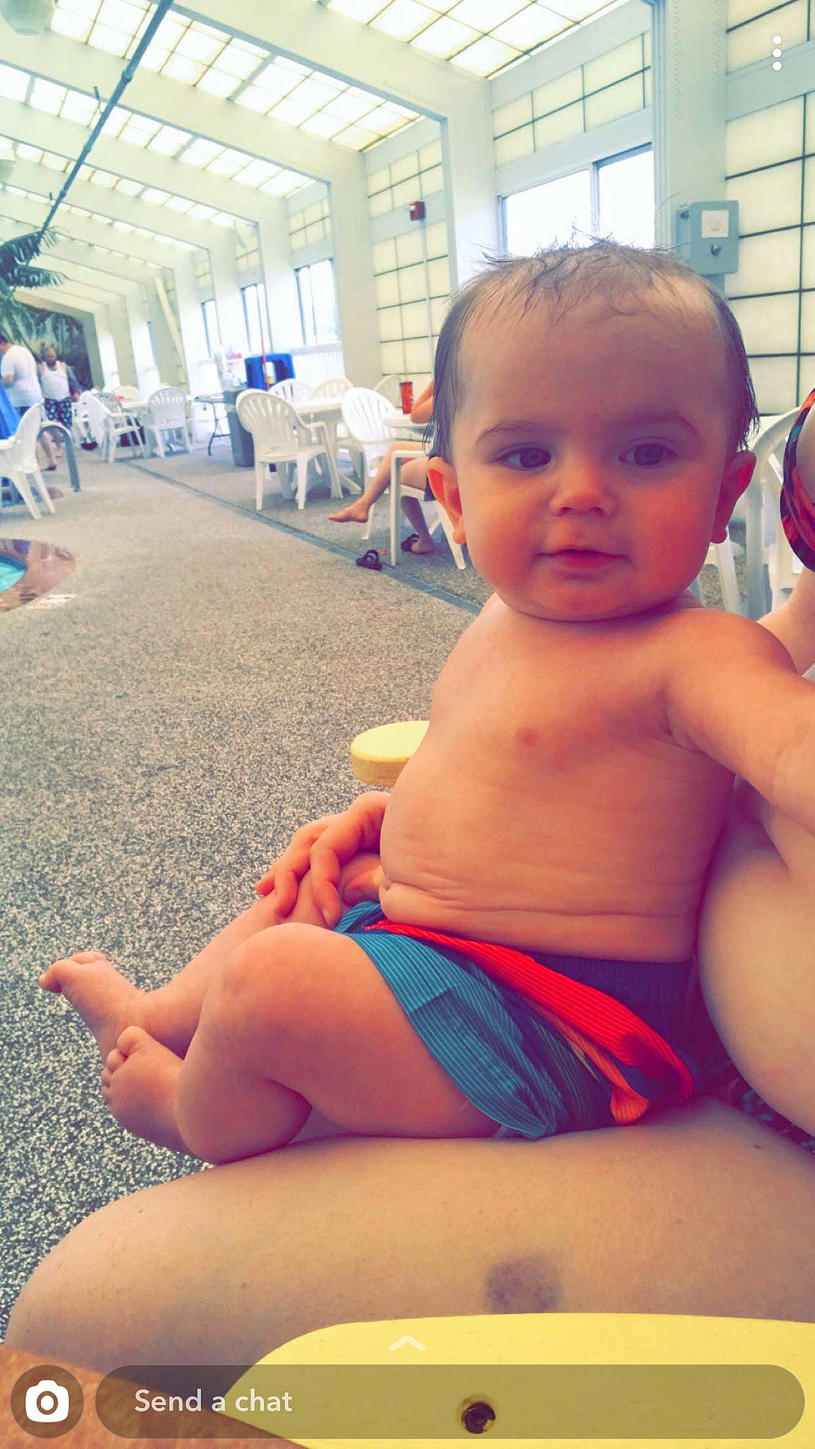 Tyler is registered to the contest to win money with this photo: abdomen, baby, cheek, chest, child, ear, face, head, leg, mouth, neck, person, play, sitting, skin, smile, summer, thumb, toddler, trunk