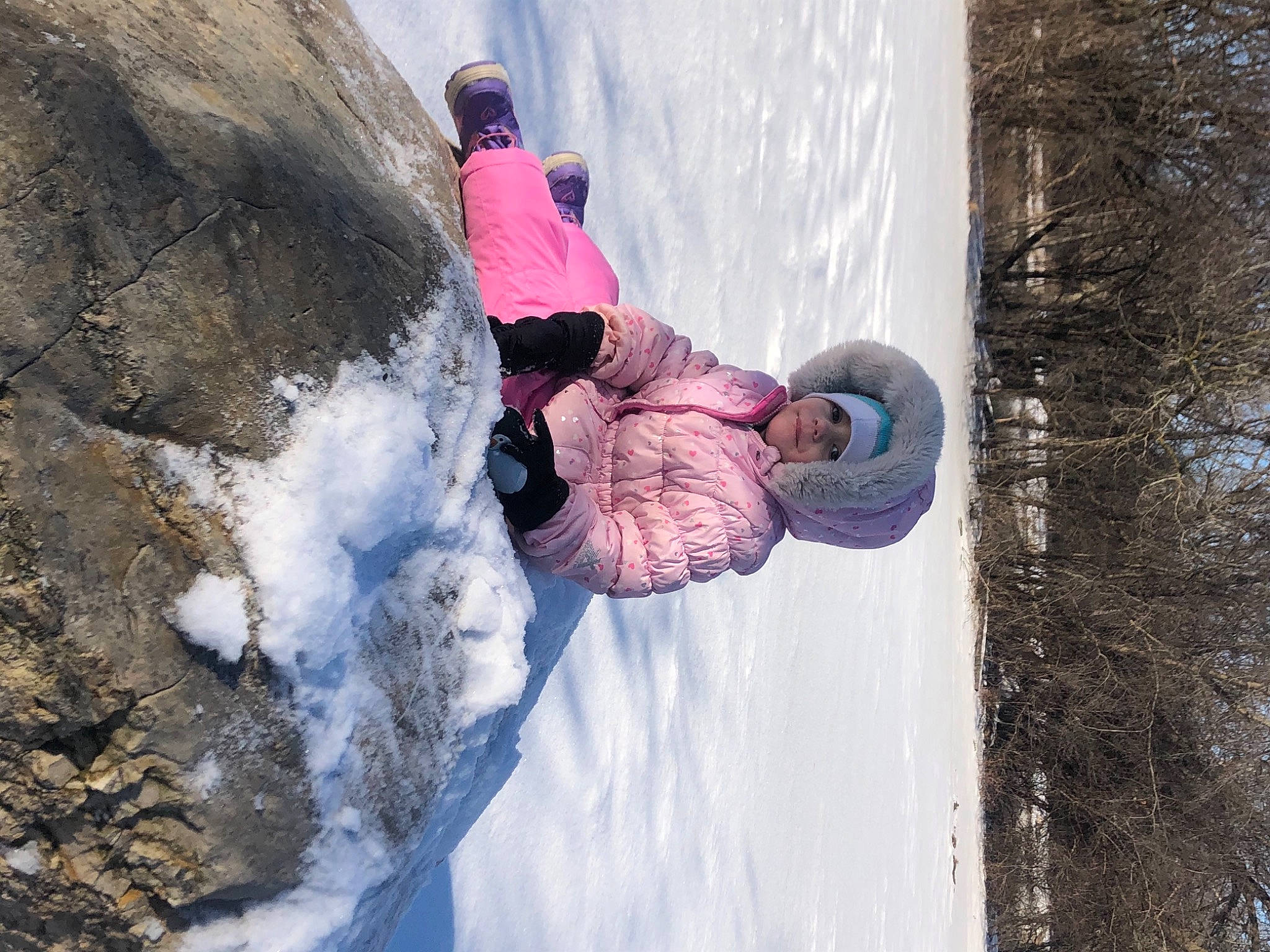 Ella-mae is registered to the contest to win money with this photo: adventure, freezing, fun, headwear, leisure, person, pink, recreation, snow, winter