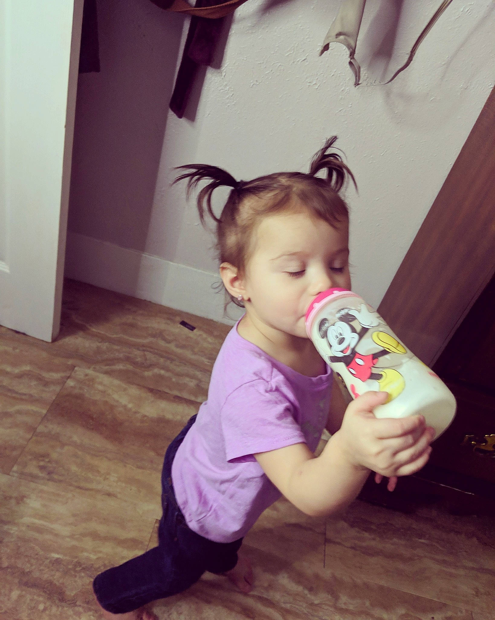 Ivey joined the competition — help win amazing prizes! baby, beauty, child, cool, daughter, ear, eye, hairstyle, head, lip, long_hair, nose, person, photography, pink, play, selfie, skin, toddler