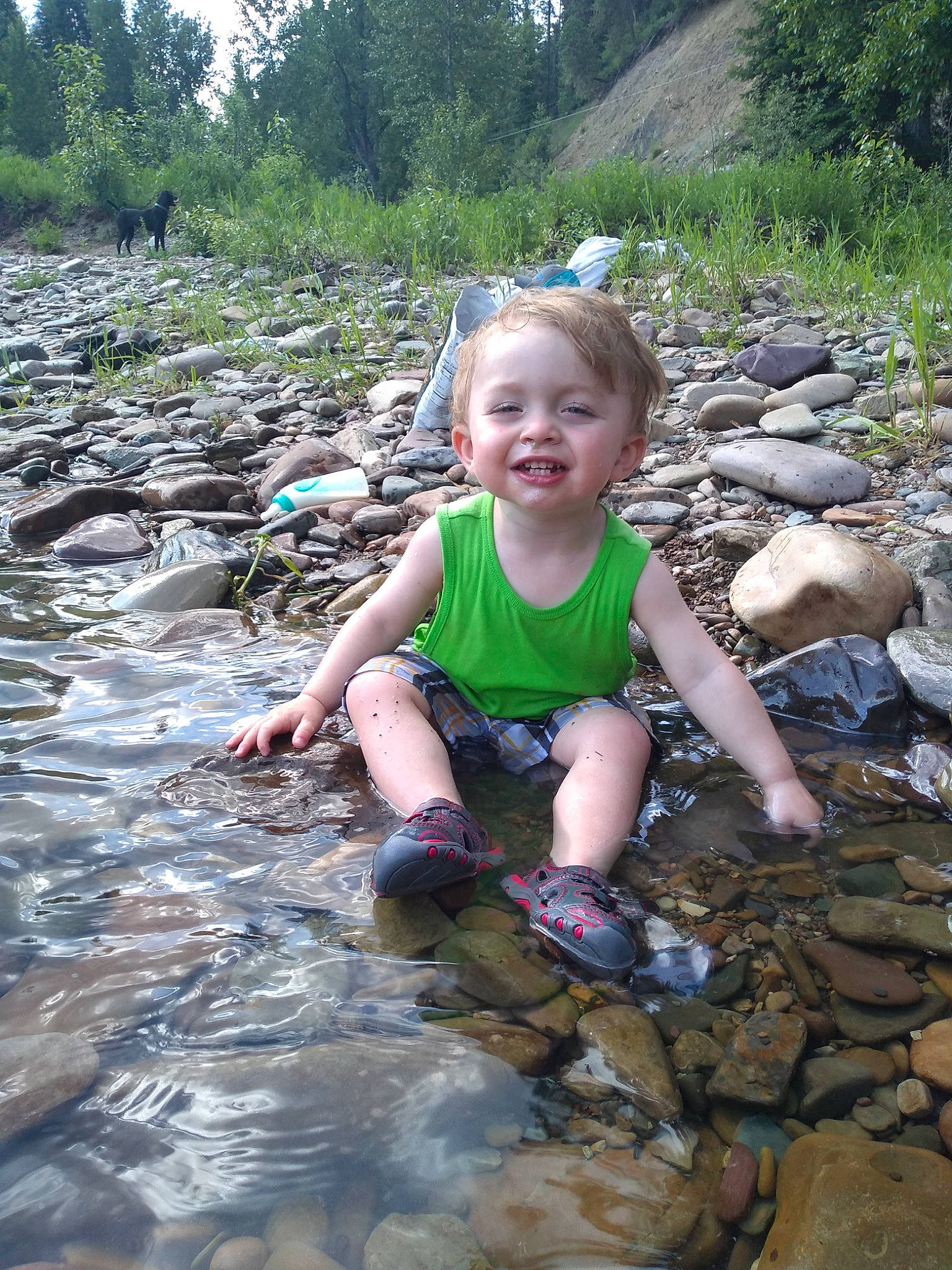 Dresden joined the competition — help win amazing prizes! creek, joy, jungle, mineral_spring, mud, person, rock, stream, stream_bed, vacation, water, water_resources, watercourse