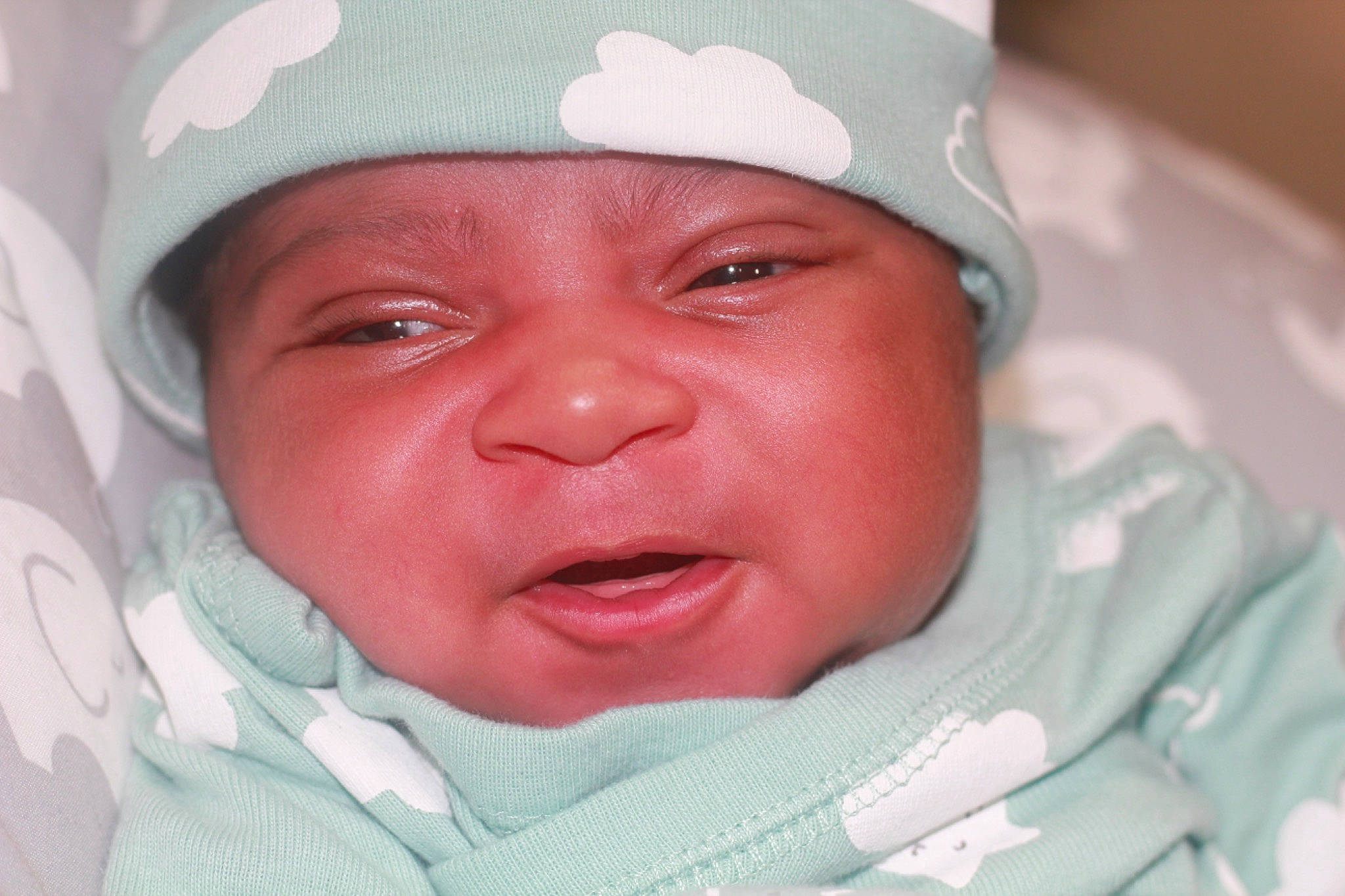 Alaura Sky joined the competition — help win amazing prizes! baby, cap, cheek, chin, eye, eyebrow, face, facial_expression, finger, forehead, gesture, head, headwear, jaw, lip, mouth, nose, person, pink, skin