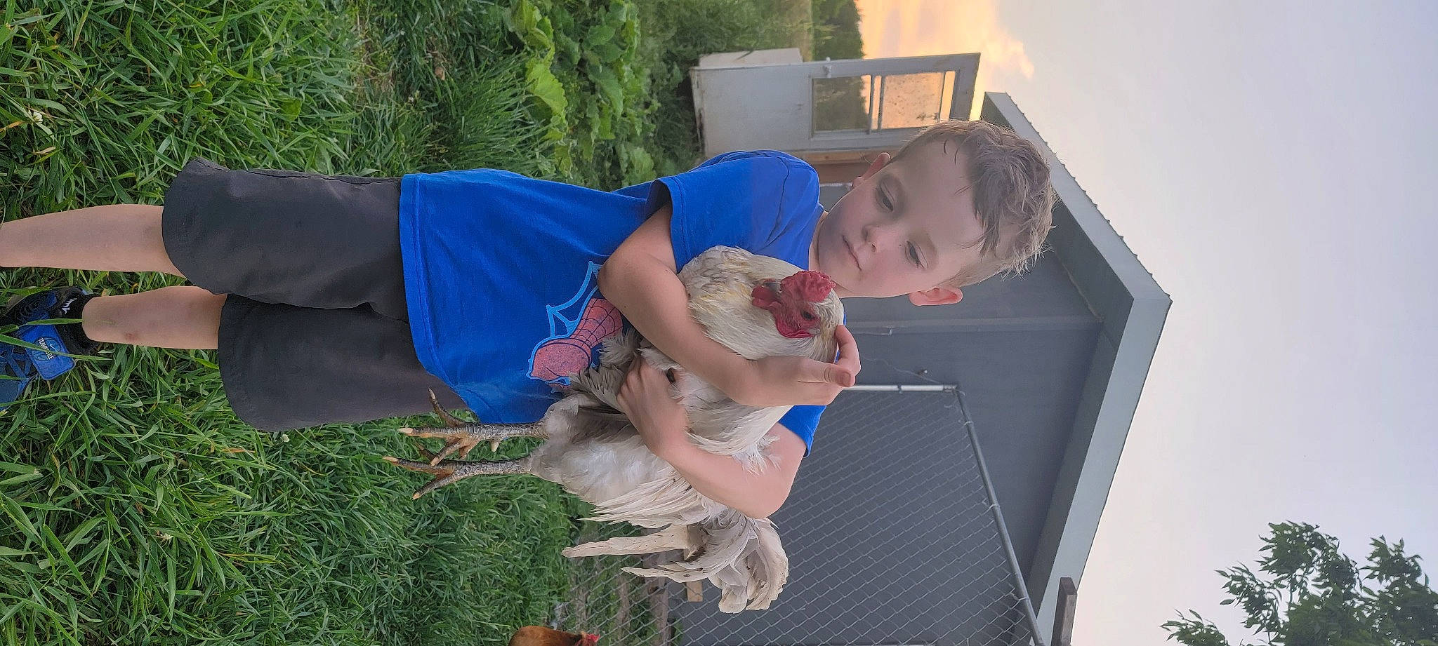 Steven joined the competition — help win amazing prizes! arm, baby, backyard, child, fun, grass, happy, house, leisure, person, plant, shorts, sky, smile, sporting_group, t_shirt, thigh, toddler, tree, vacation