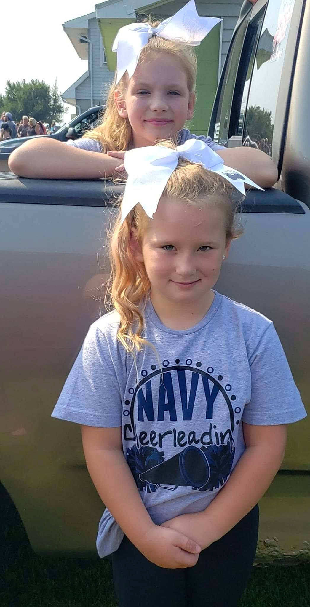 Jacee joined the competition — help win amazing prizes! arm, automotive_exterior, blue, cool, gesture, grass, hairstyle, happy, joint, joy, motor_vehicle, organ, people, person, shoulder, smile, style, summer, t_shirt, vehicle_door