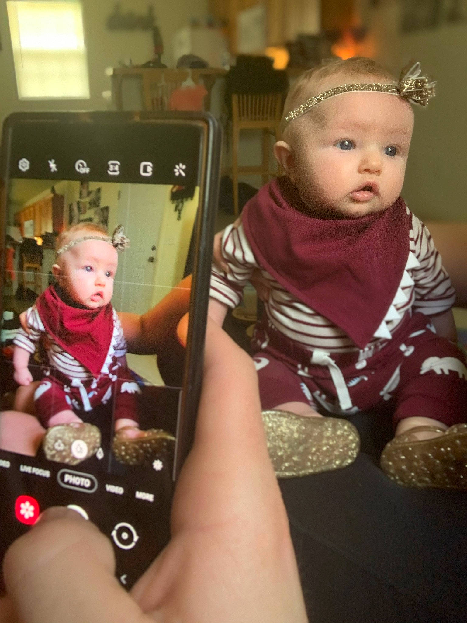 Wednesday joined the competition — help win amazing prizes! baby, cheek, child, electronic_device, face, head, person, photography, skin, smile, technology, toddler