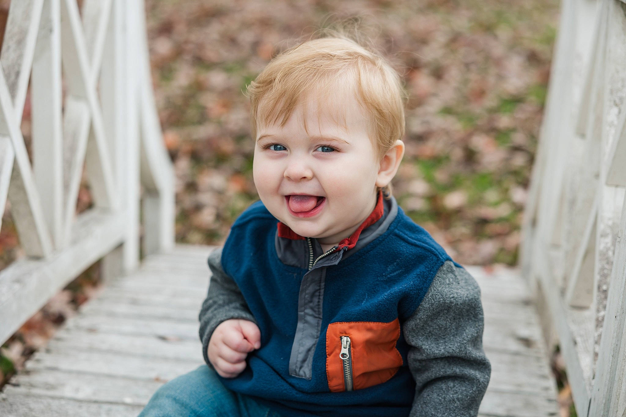 Kolton joined the competition — help win amazing prizes! baby, baby_toddler_clothing, cheek, child, electric_blue, eye, facial_expression, fun, grass, happy, iris, joy, leisure, people_in_nature, person, plant, sitting, sleeve, smile, toddler