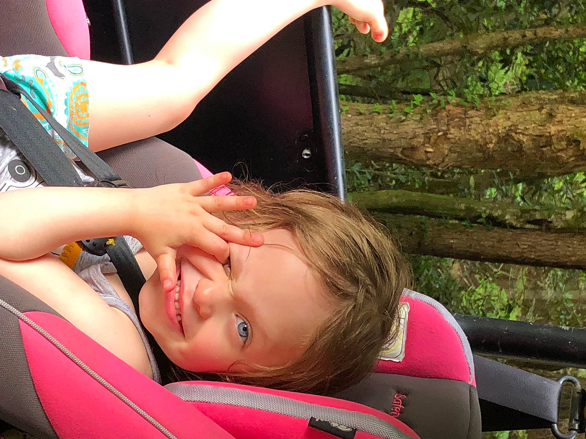 Zoey Taylor joined the competition — help win amazing prizes! child, cool, elbow, eyelash, eyewear, fun, gesture, grass, happy, human_leg, knee, leisure, nail, neck, person, plant, recreation, sitting, thigh, toddler