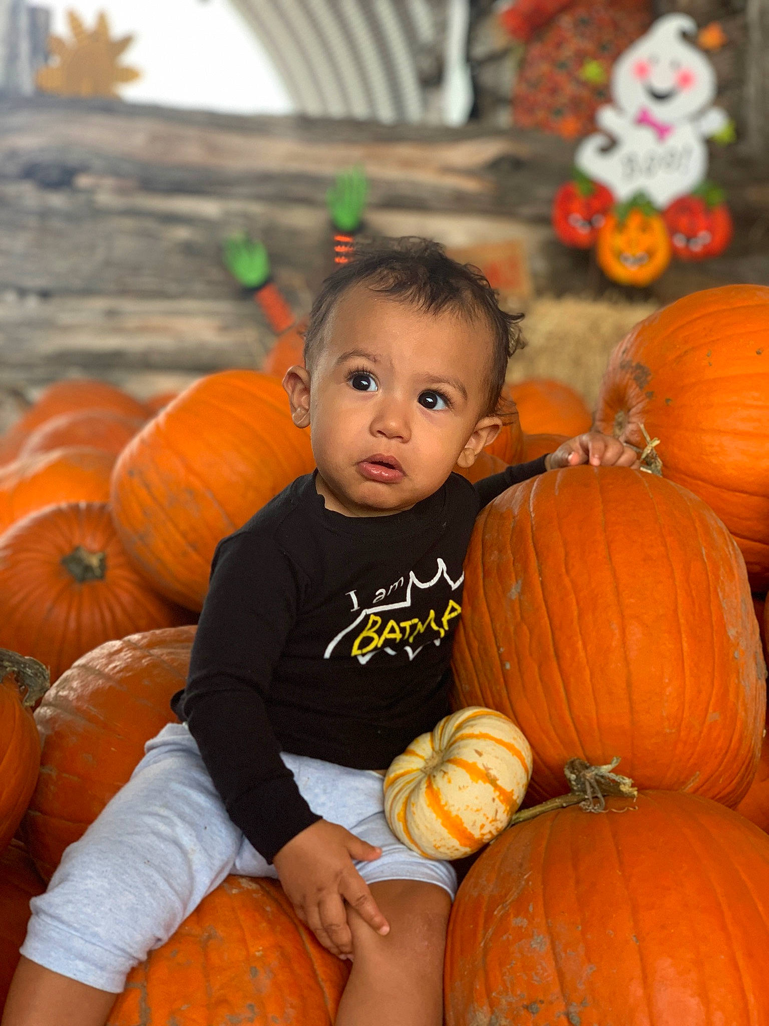 Ky-mani joined the competition — help win amazing prizes! _and_melon_family, _gourd, autumn, calabaza, child, cucumber, cucurbita, food, fruit, gourd, orange, people, person, plant, produce, pumpkin, smile, squash, surprise, toddler