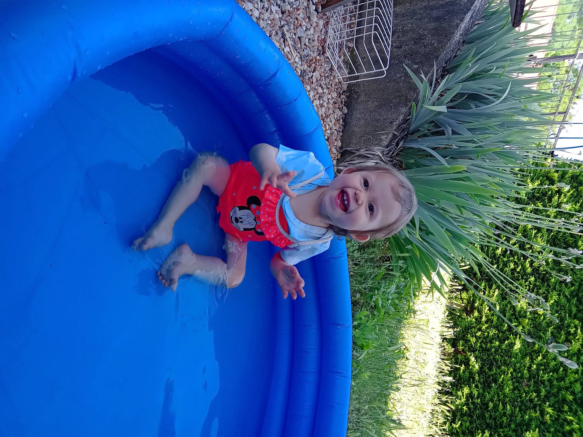 Melina a rejoint le concours — aidez-le/la à gagner de superbes lots ! arecales, child, conifer, electric_blue, evergreen, fun, grass, happy, hat, inflatable, lawn_ornament, leisure, people_in_nature, person, plant, play, recreation, smile, toddler, tree