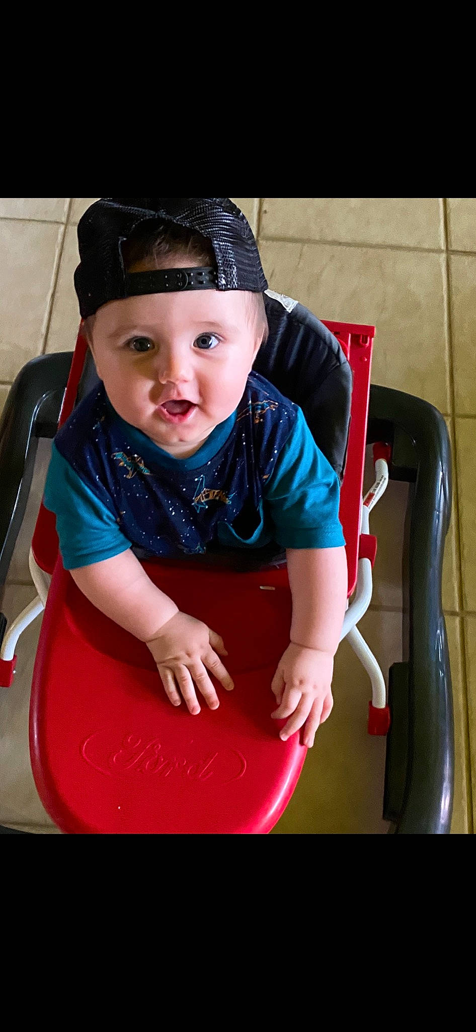 Cash joined the competition — help win amazing prizes! baby, cheek, child, headwear, person, play, sitting, smile, toddler