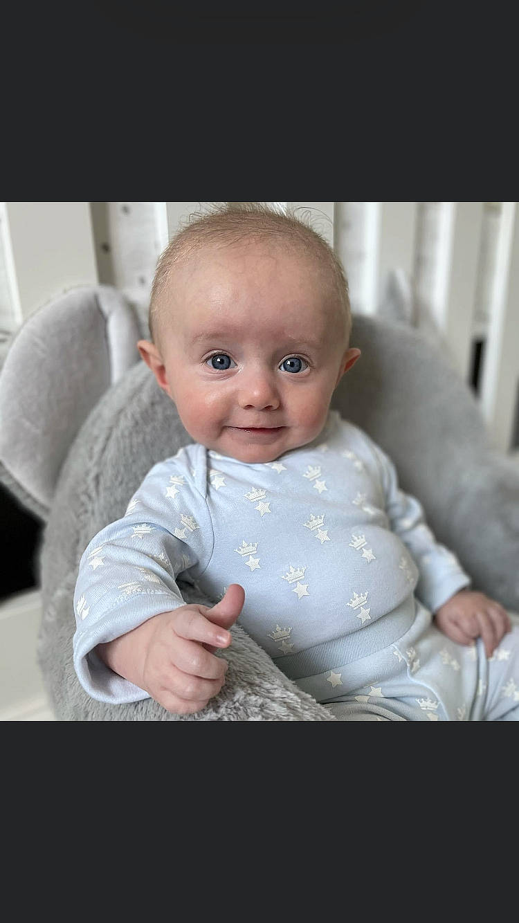 Gordy Ray joined the competition — help win amazing prizes! baby, baby_toddler_clothing, cheek, comfort, eye, eyebrow, face, flash_photography, gesture, happy, head, human, iris, lip, mammal, nose, person, skin, sleeve, smile