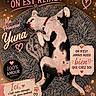 Yuna participe au concours pour gagner de l'argent avec cette photo : animal, bed, black_and_white, blanket, collar, comfortable, cozy, cute, dog, fur, heart, home, indoor, lying_down, paw_print, pet, relaxed, resting, sleeping, text_overlay