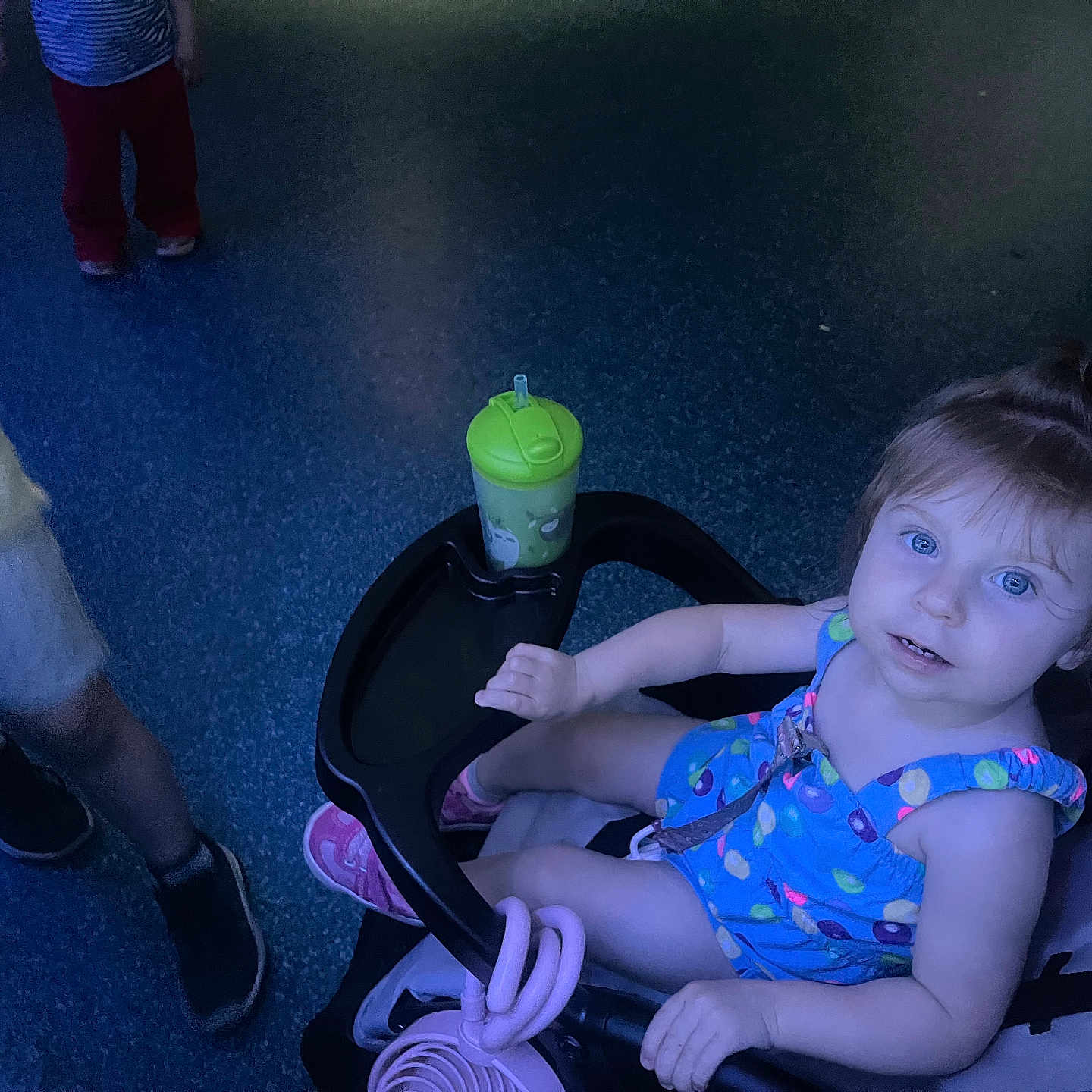 Sophie is registered to the contest to win money with this photo: baby, beverage, bottle, boy, child, clothing, cream, face, footwear, glove, head, juice, male, person, photography, portrait, shaker, shoe, sneaker, stroller