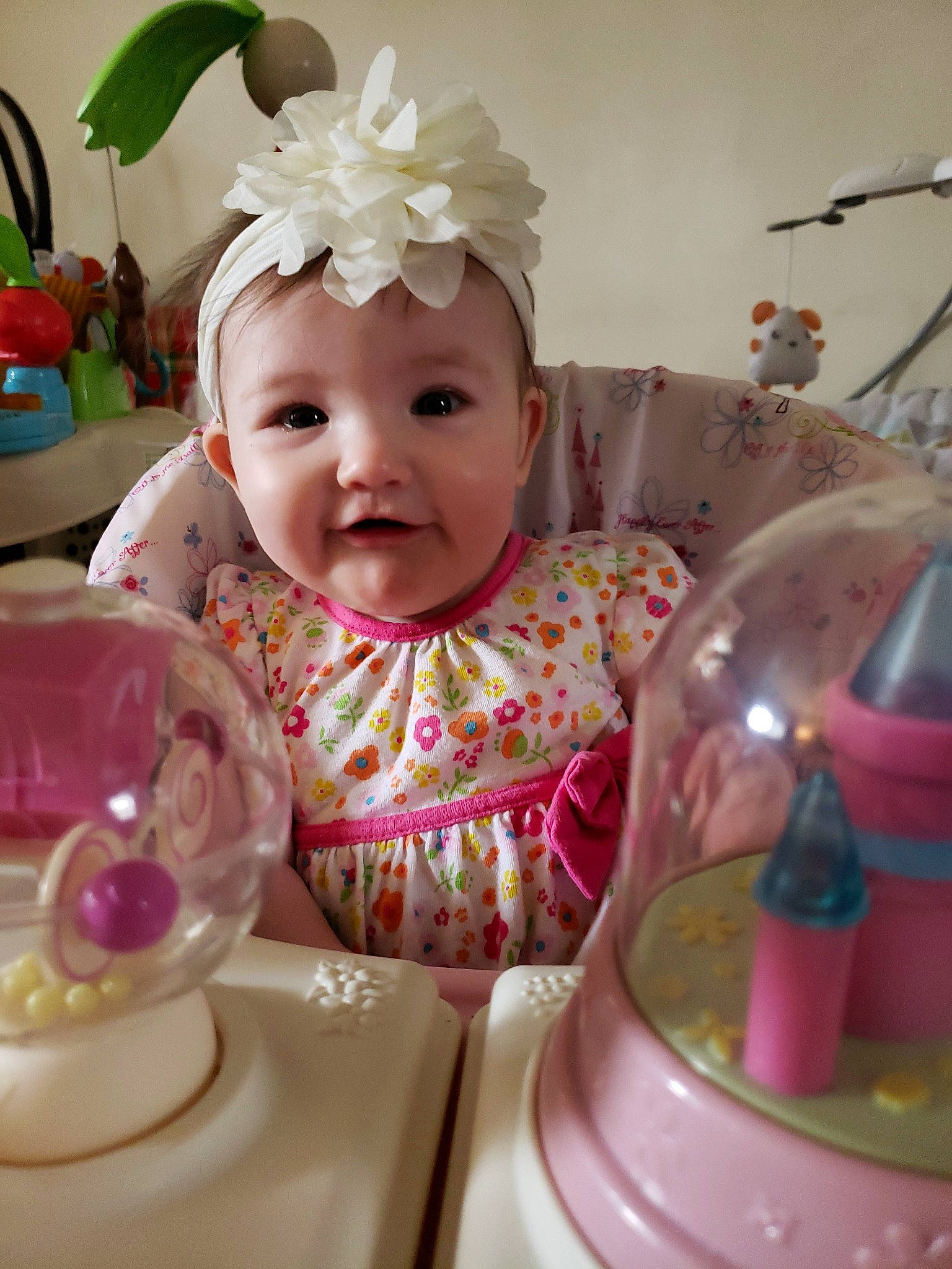 Aleia joined the competition — help win amazing prizes! baby, birthday, child, headgear, person, pink, play, porcelain, skin, smile, tableware, toddler