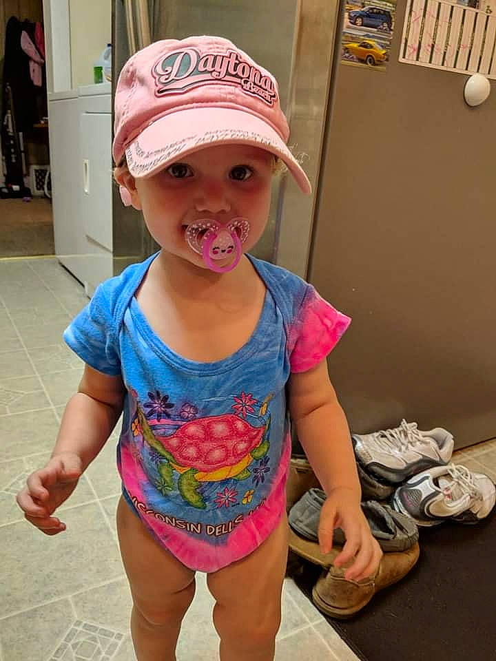 Raina joined the competition — help win amazing prizes! baby_toddler_clothing, cap, child, clothing, hat, headgear, headwear, joy, person, pink, smile, sun_hat, toddler