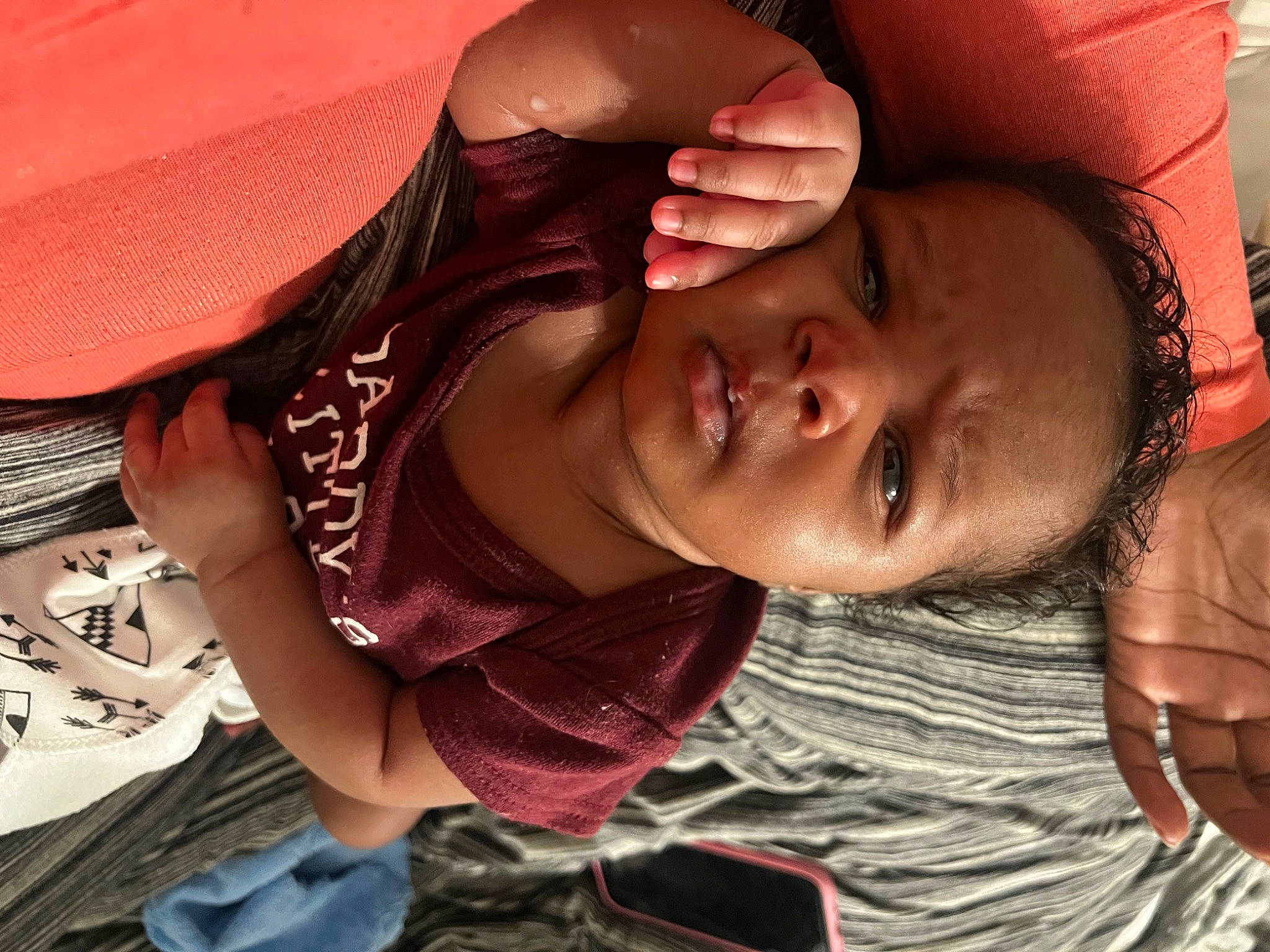 Kaysen is registered to the contest to win money with this photo: arm, beauty, black_hair, chest, child, elbow, eyelash, facial_expression, fun, hairstyle, happy, headgear, jewellery, lip, mouth, nail, neck, nose, person, skin