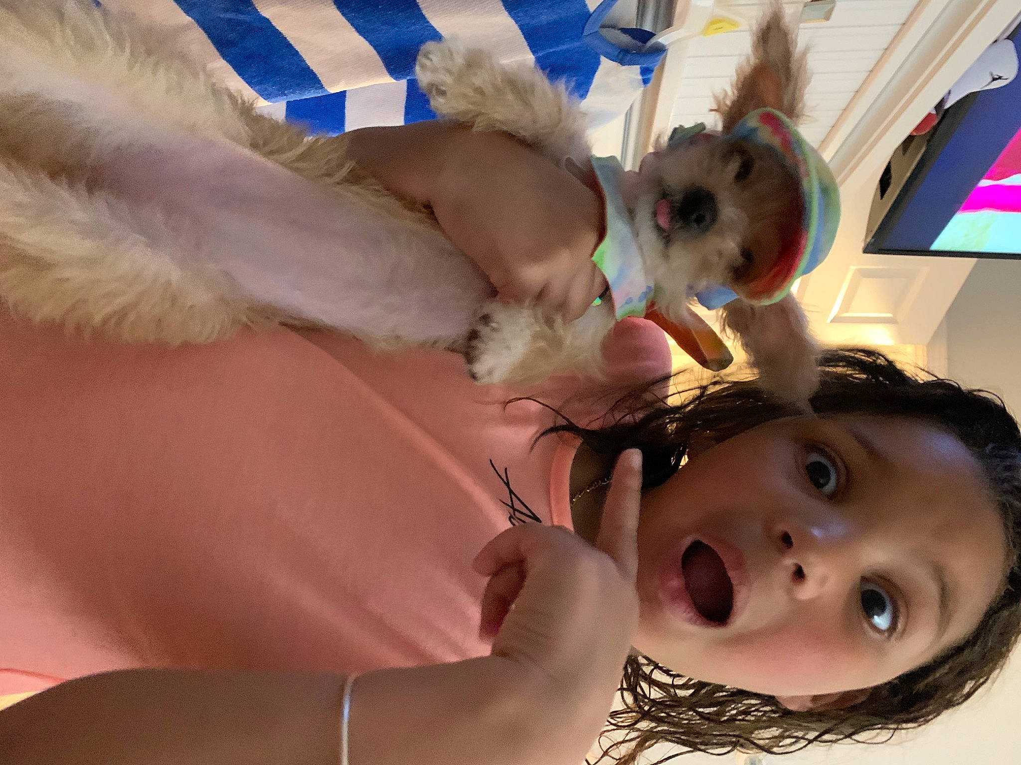 Jazmyn joined the competition — help win amazing prizes! baby, blue, chest, ear, event, eye, eyelash, fawn, finger, fun, gesture, happy, iris, mouth, nose, person, skin, surprise, toddler, toy