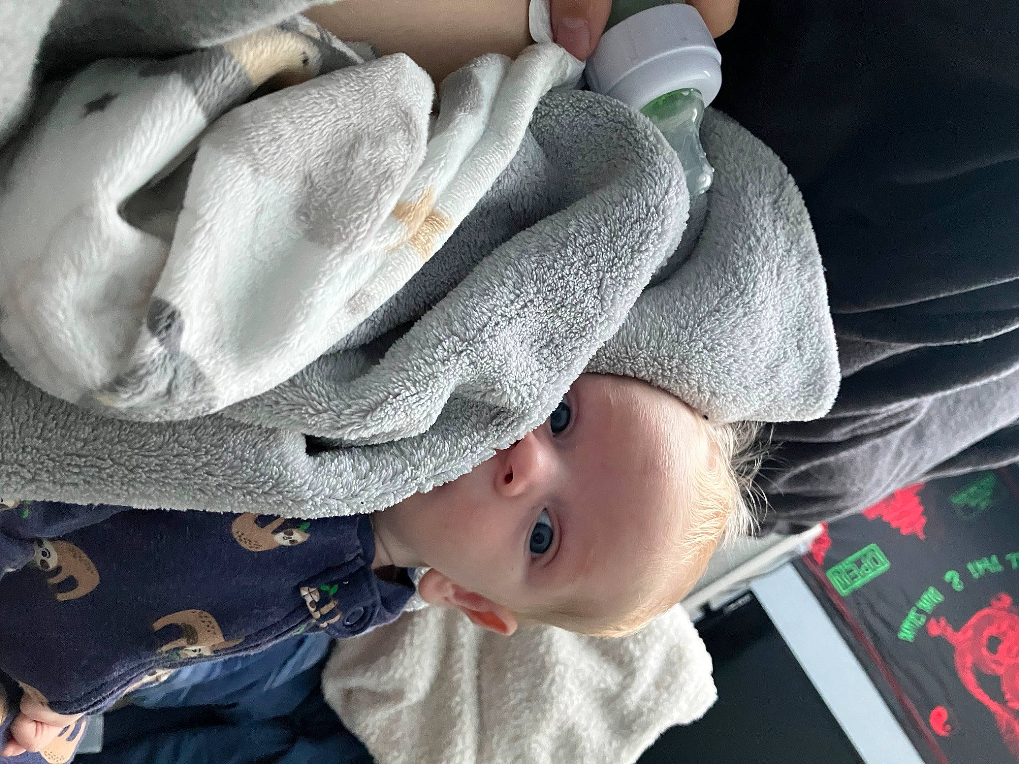 Kimi joined the competition — help win amazing prizes! baby, baby_products, baby_toddler_clothing, cap, carmine, child, comfort, cool, eye, fashion_accessory, hat, headgear, pattern, person, sitting, skin, toddler, tree, white, winter